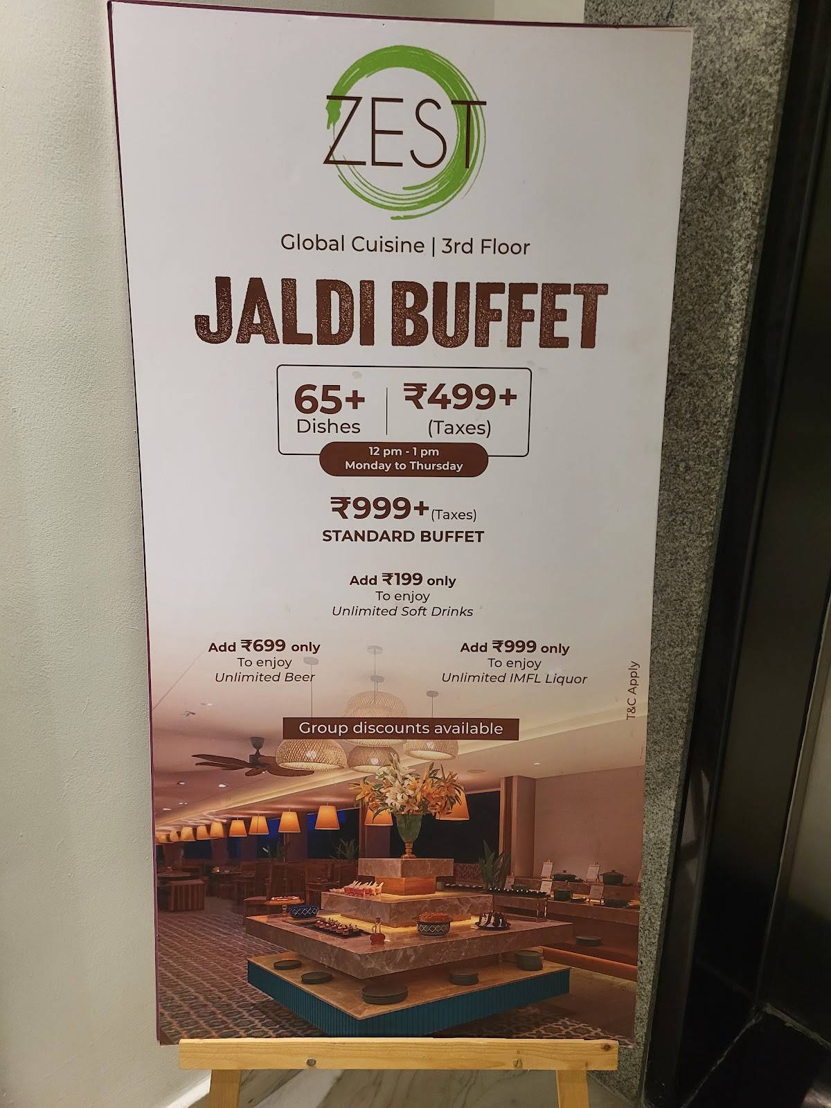 ZEST by Southern Star Bengaluru menu