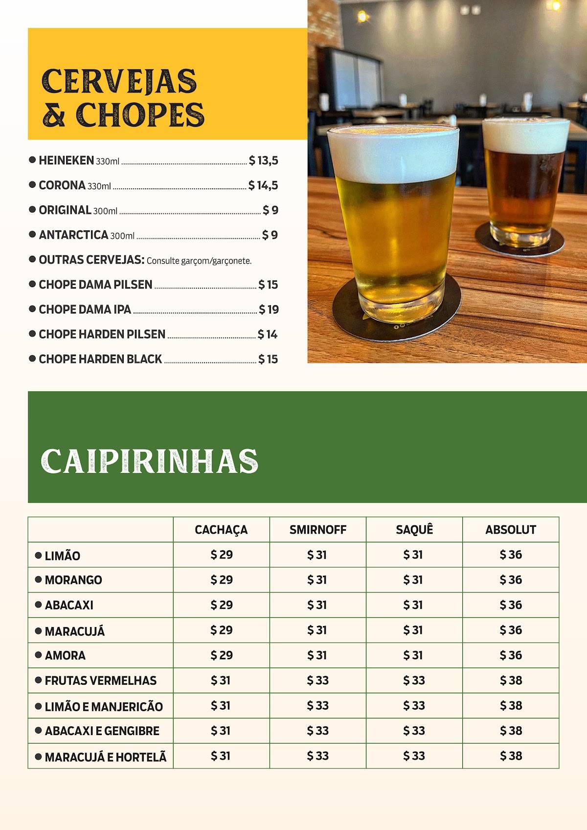 Zacchi cardápio