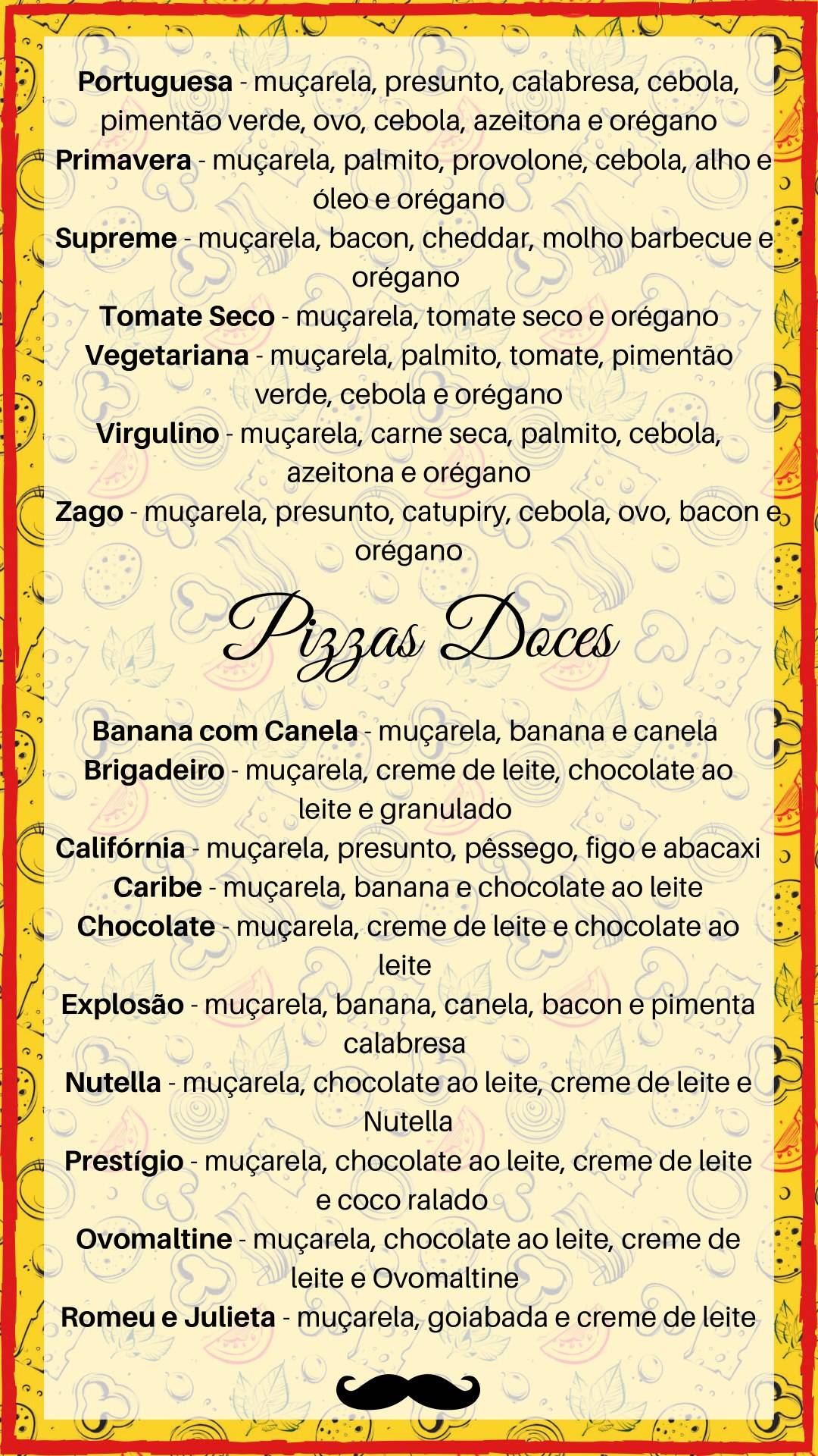 Zago's Pizzaria Delivery cardápio