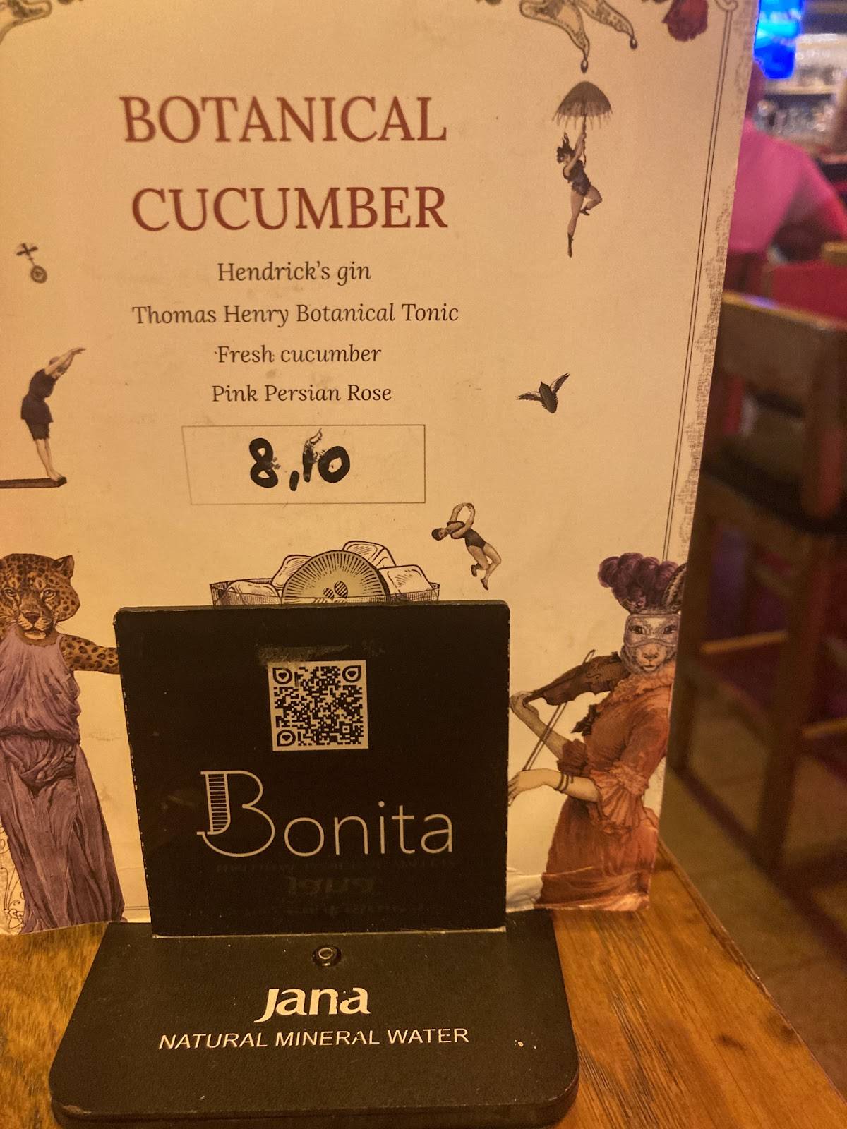 Menu di Bonita Caffe & Sandwich Bar 