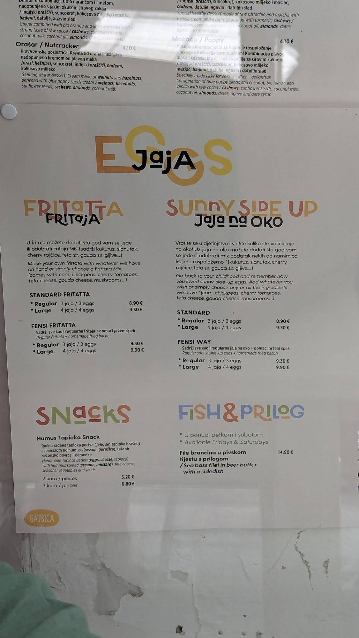 Menu di Gajbica 