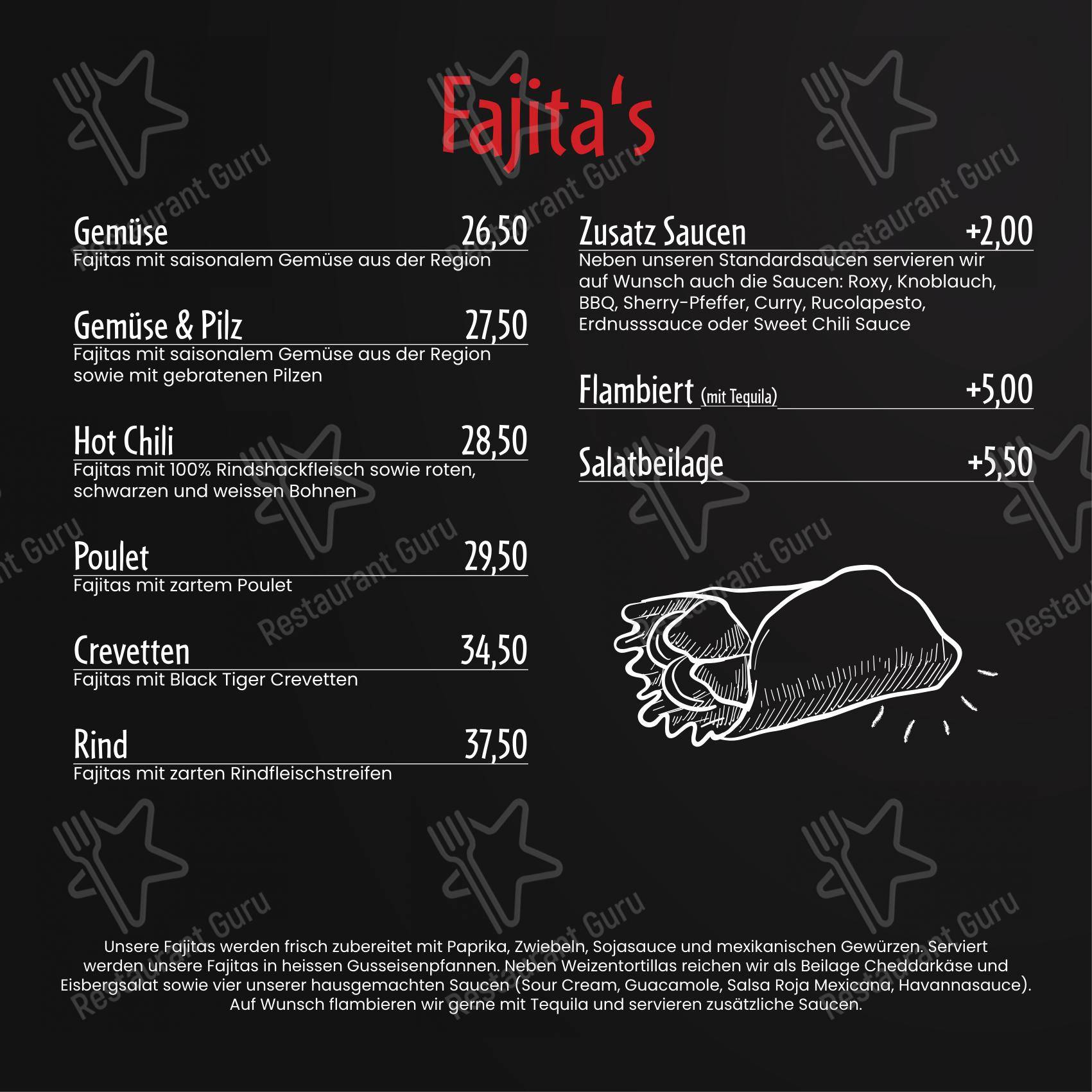 Zofinger Stadtkeller in Zofingen - Menu