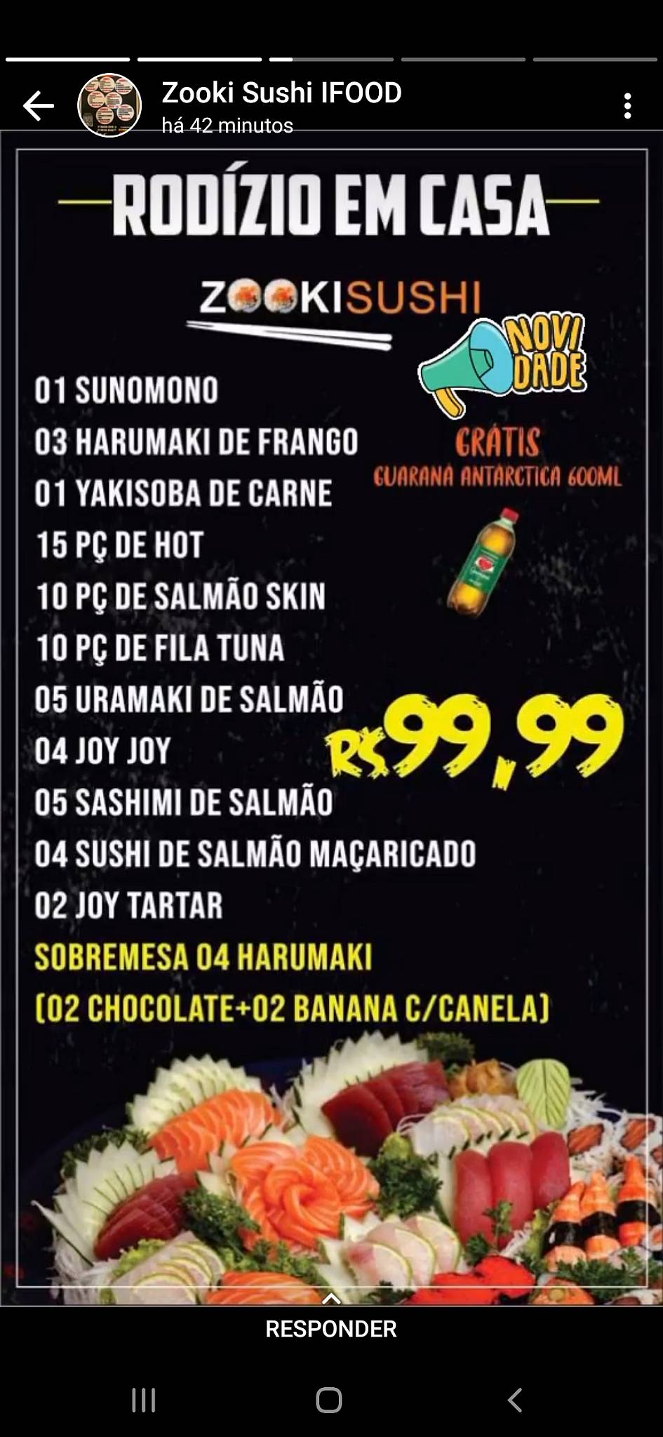 Zooki Sushi cardápio