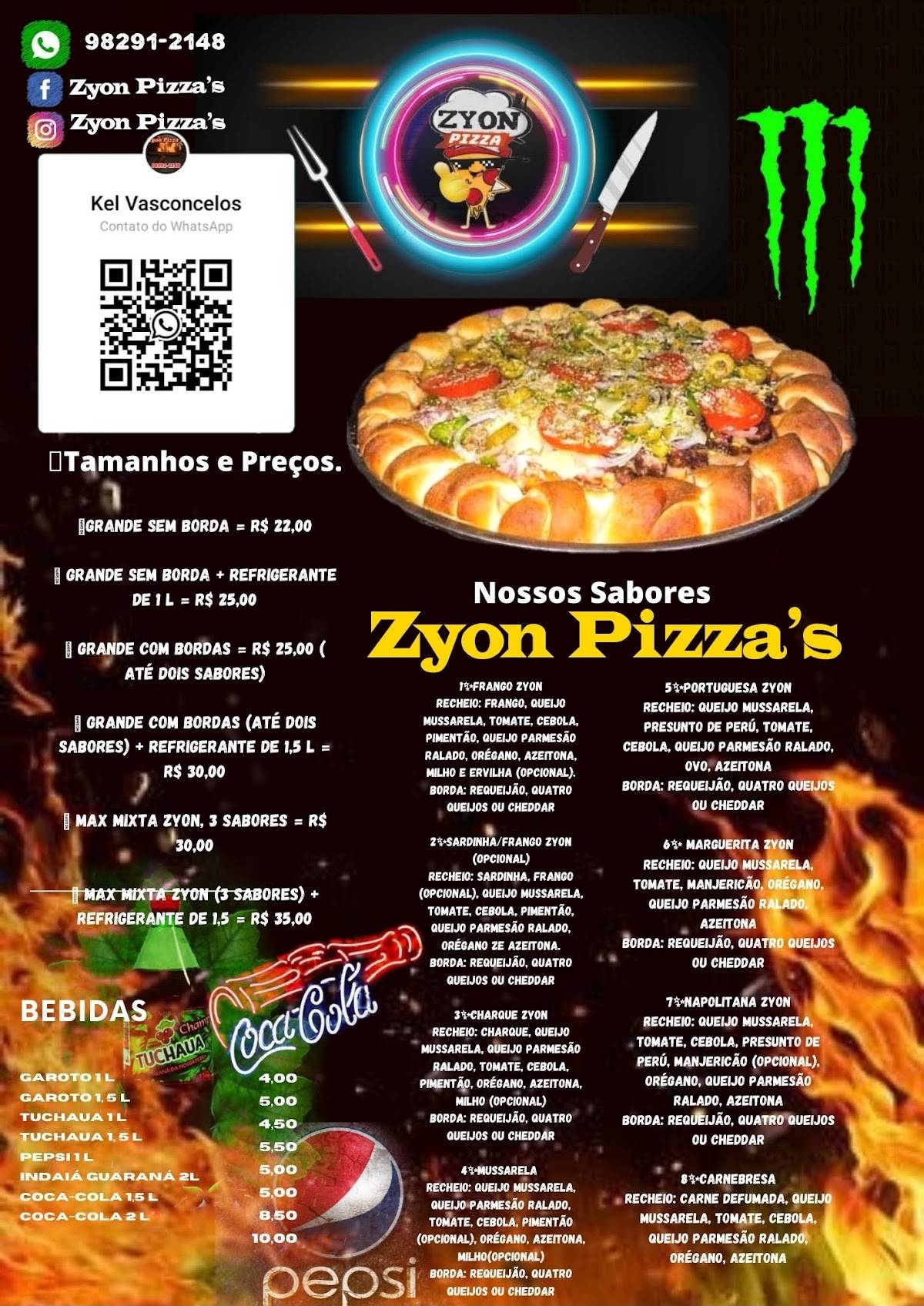 Zyon Pizza's Forneria cardápio