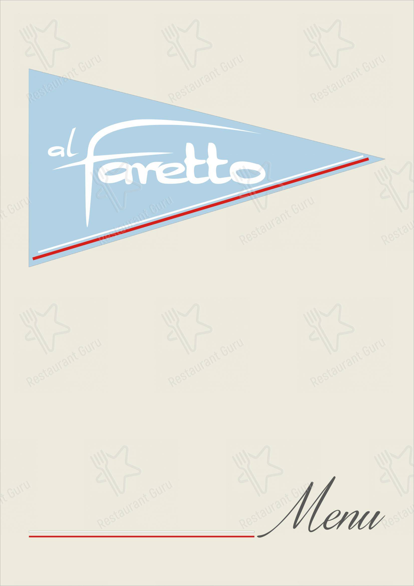 Menu bar per al Faretto - Terrazza sul mare ristorante