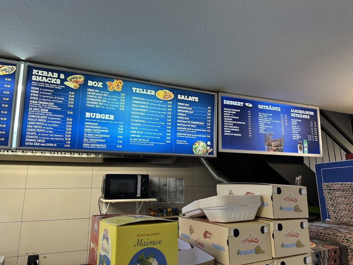 Menu di da amici Food & Drinks 