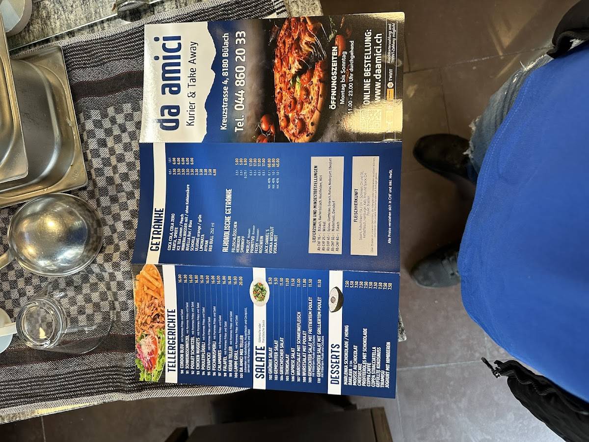 Menu di da amici Food & Drinks 