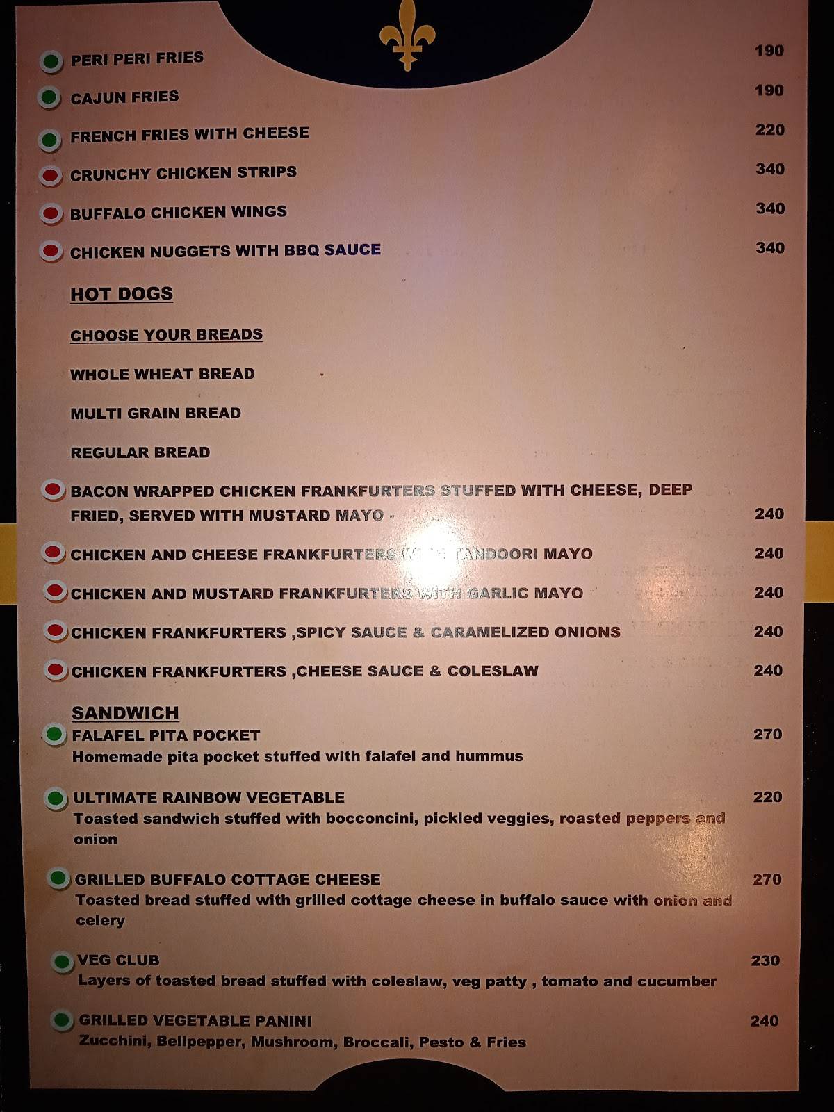 delectable cafe menu