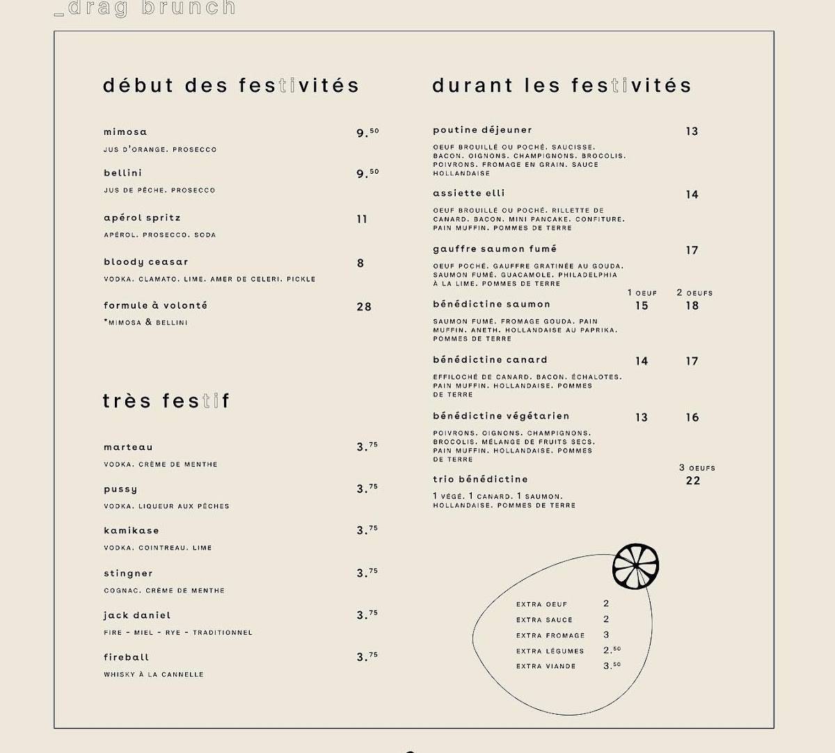 Menu de elli Restaurant