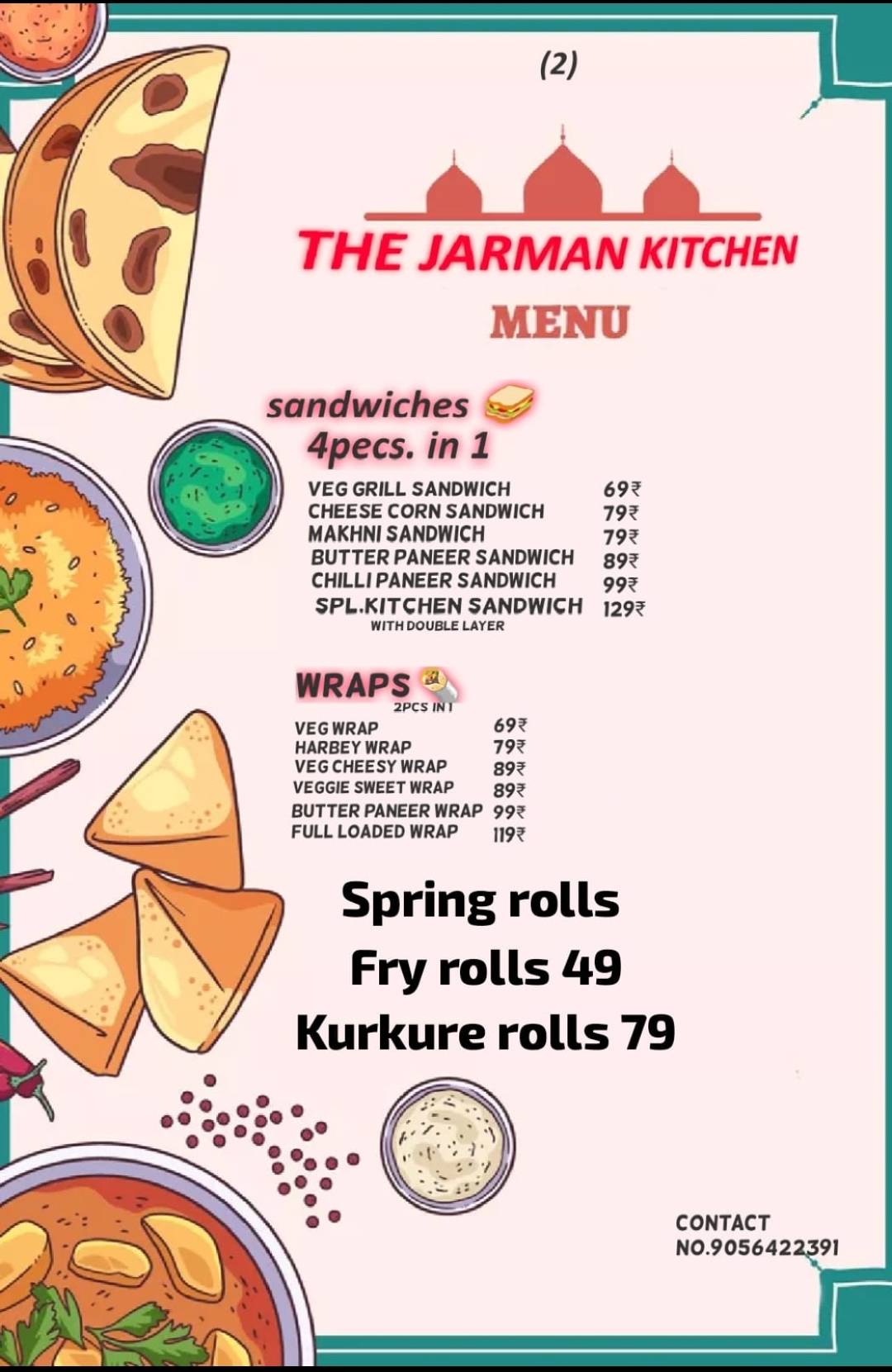 jarman kitchen menu