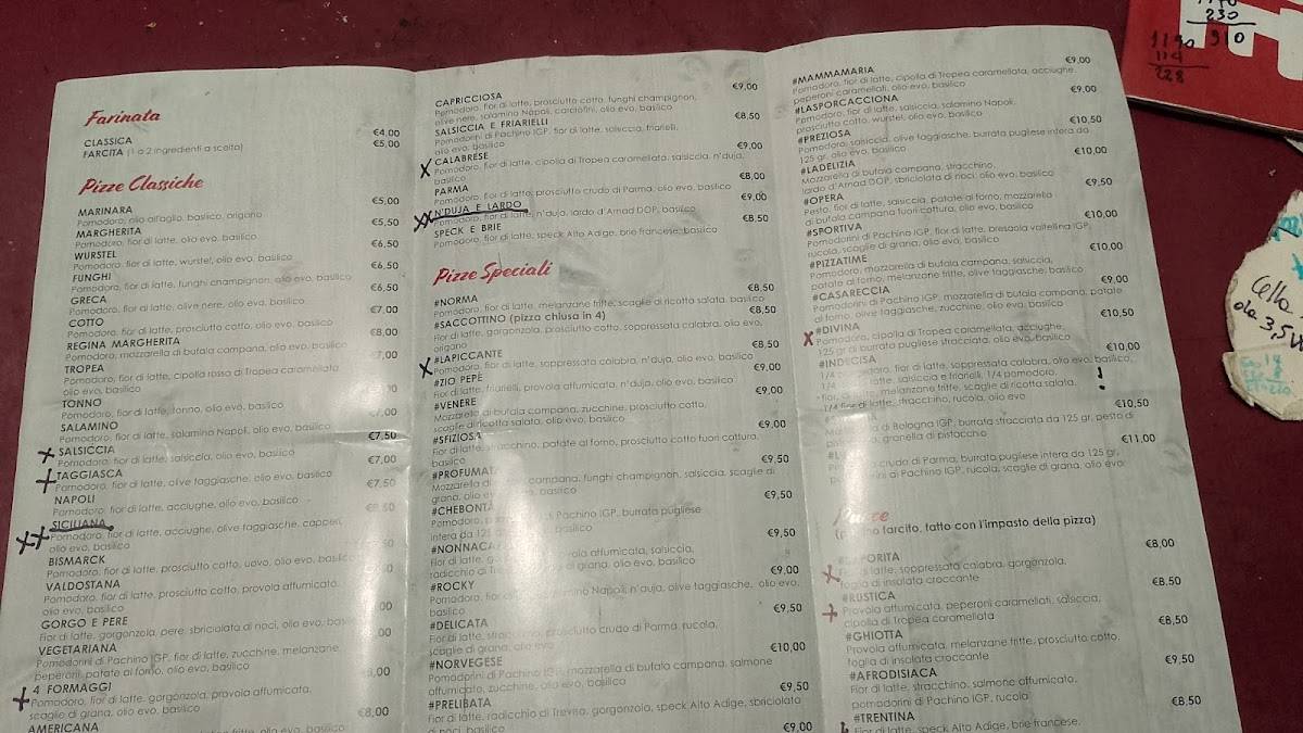 Menu di #pizzatime 