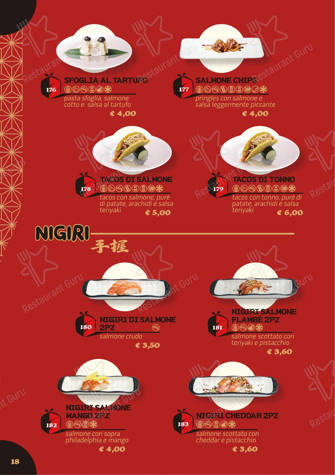 Menu per 5+1 Bentoroma in Roma