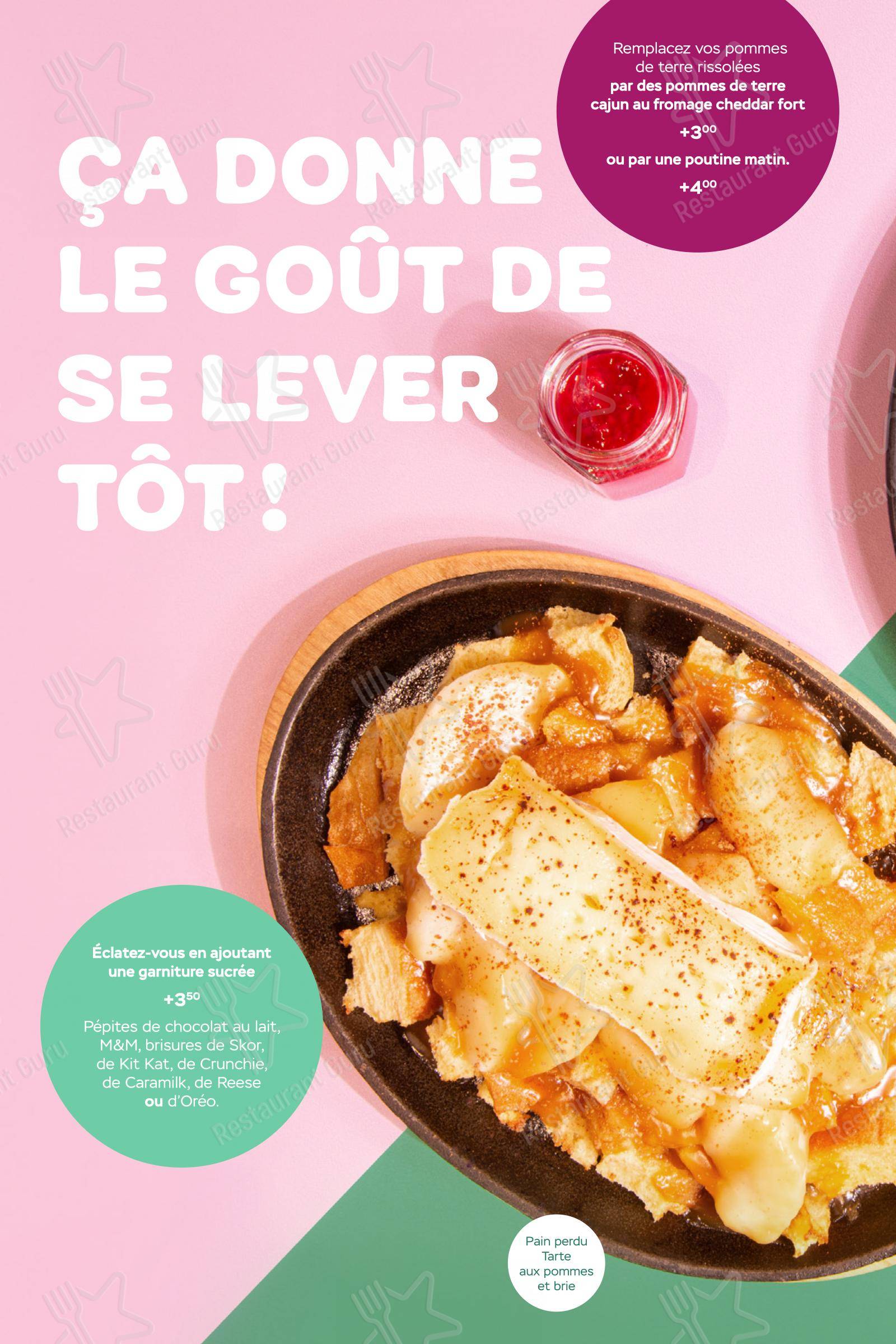 Menu pour 9 resto déjeuner - Menu