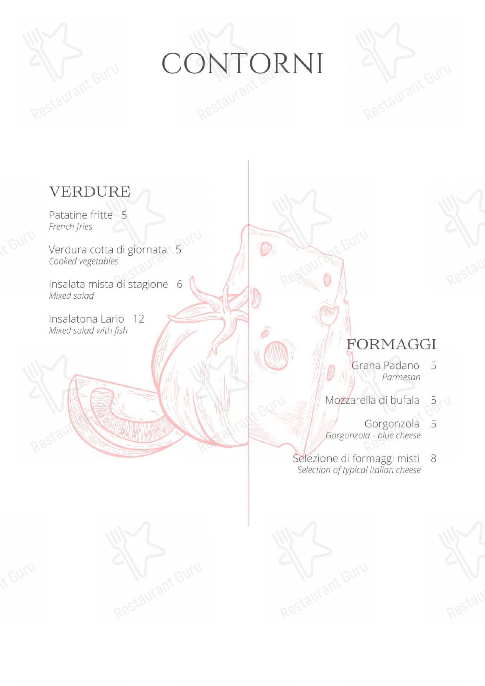 Menu per Ristorante Bar Lario pub & bar