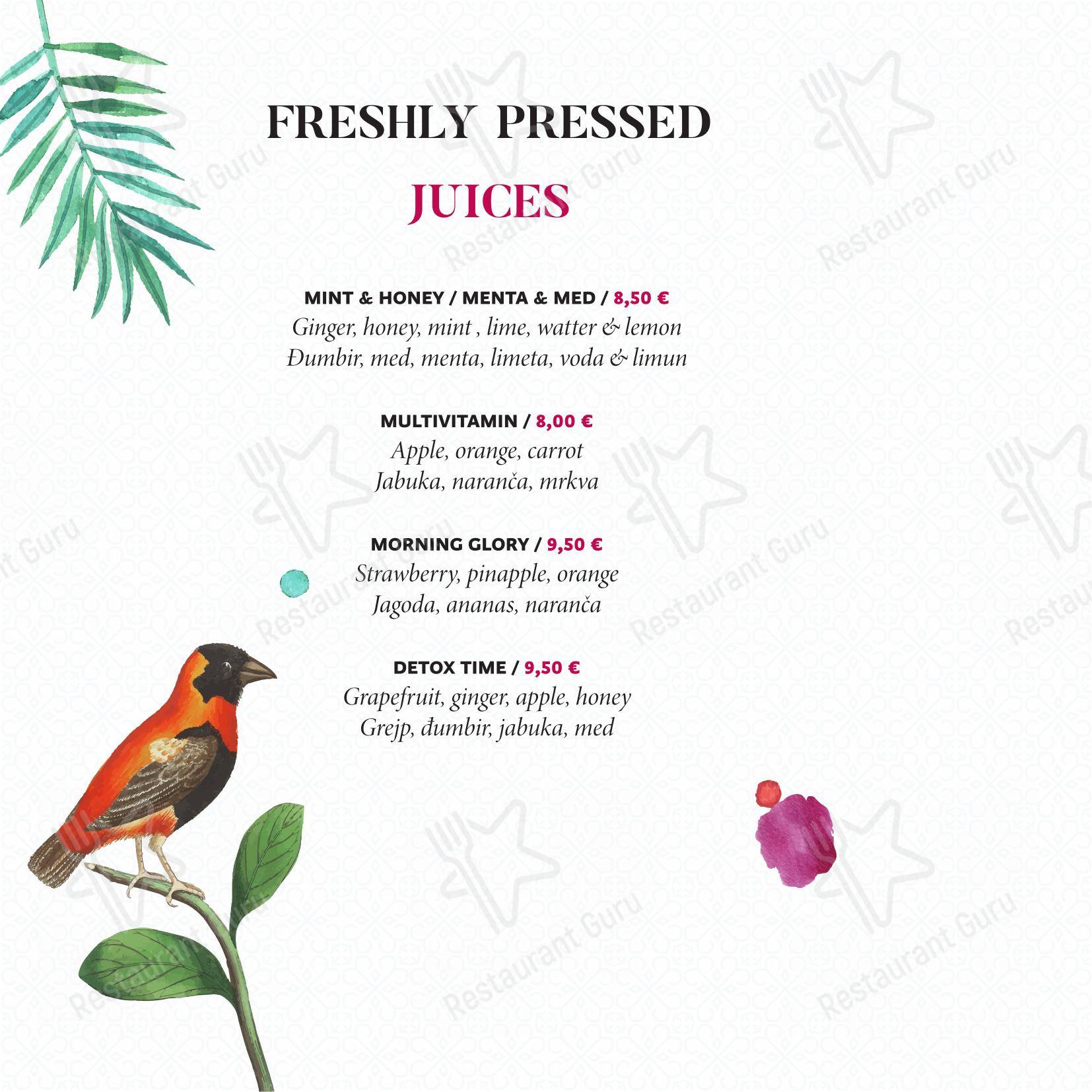 Menu per Central Park Club, Hvar pub & bar