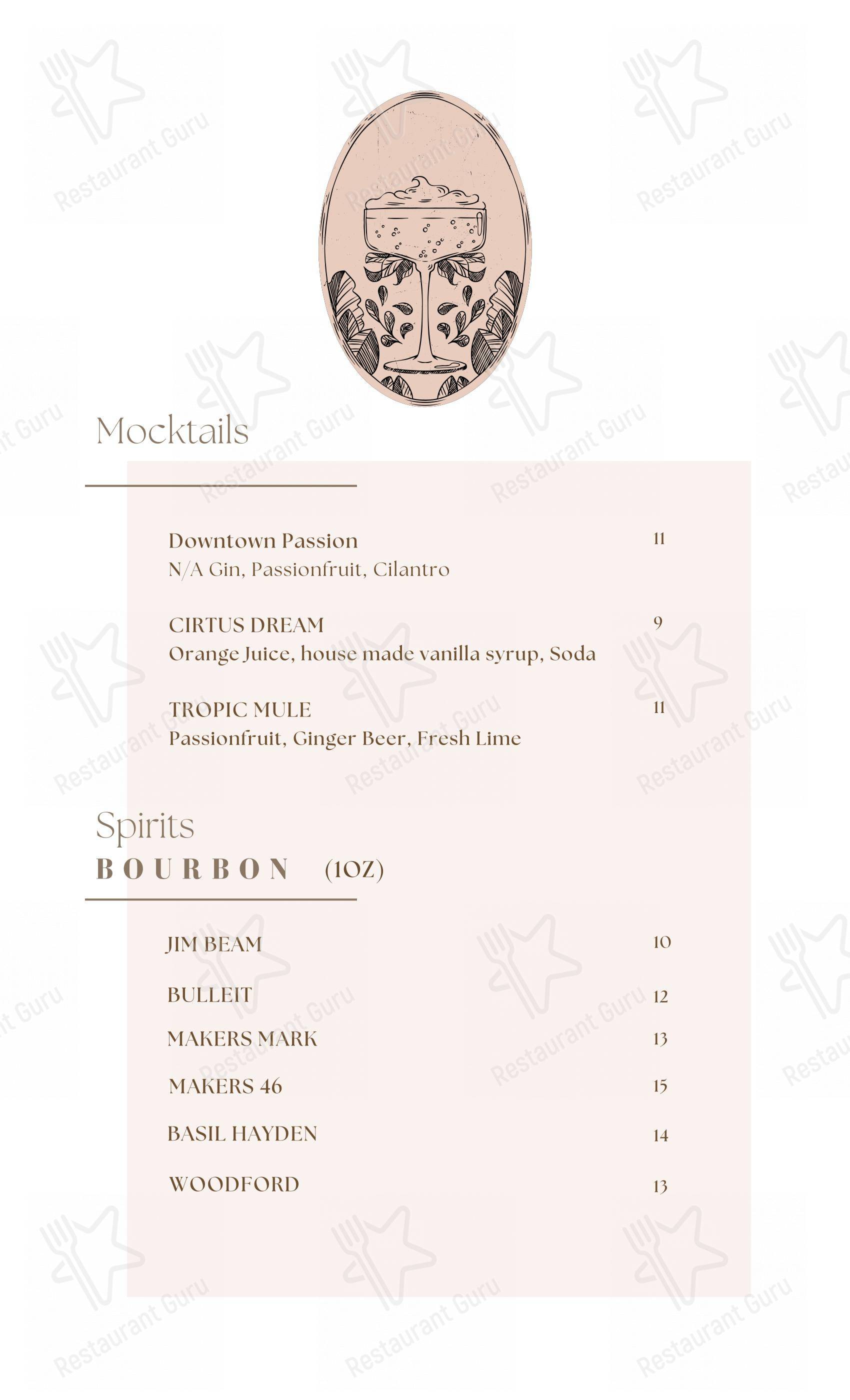 Menu pour Draco Markham - Takeaway Menu