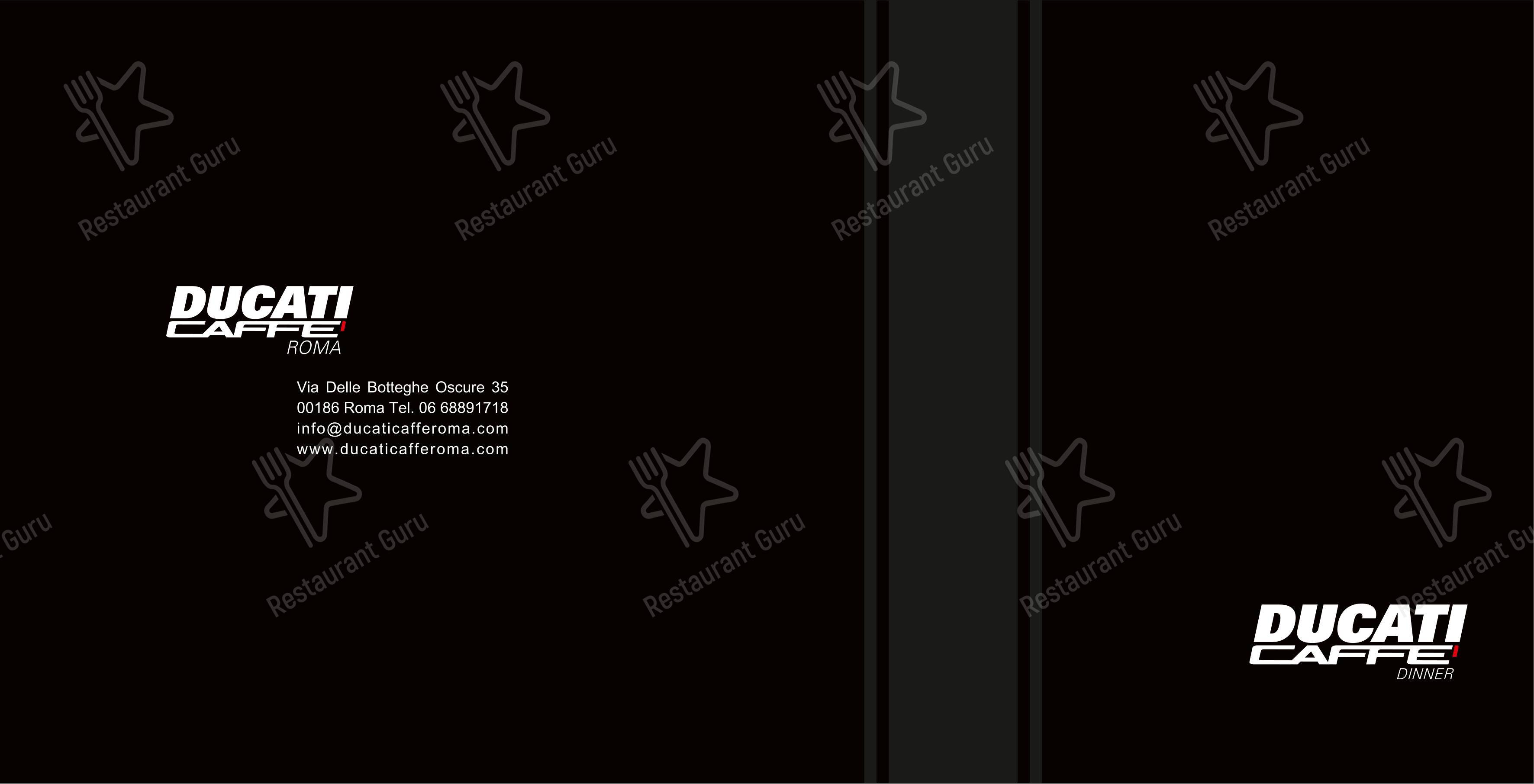 Menu bar per Ducati Caffè caffè bar