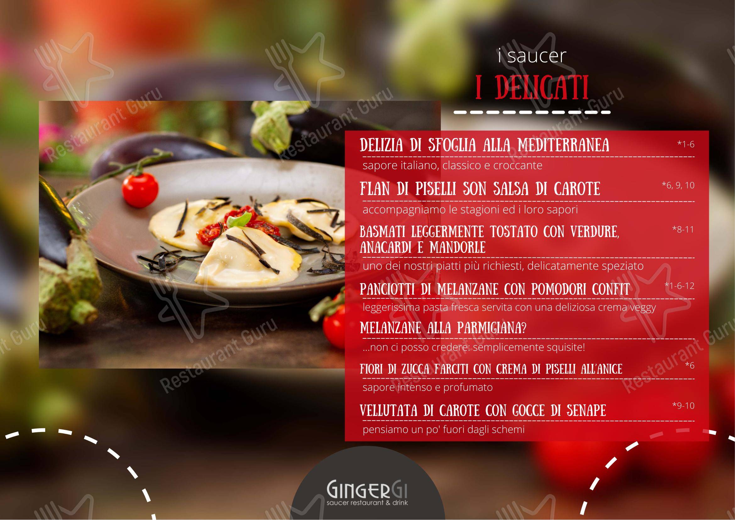 GingerGi in Padova - Menu bar