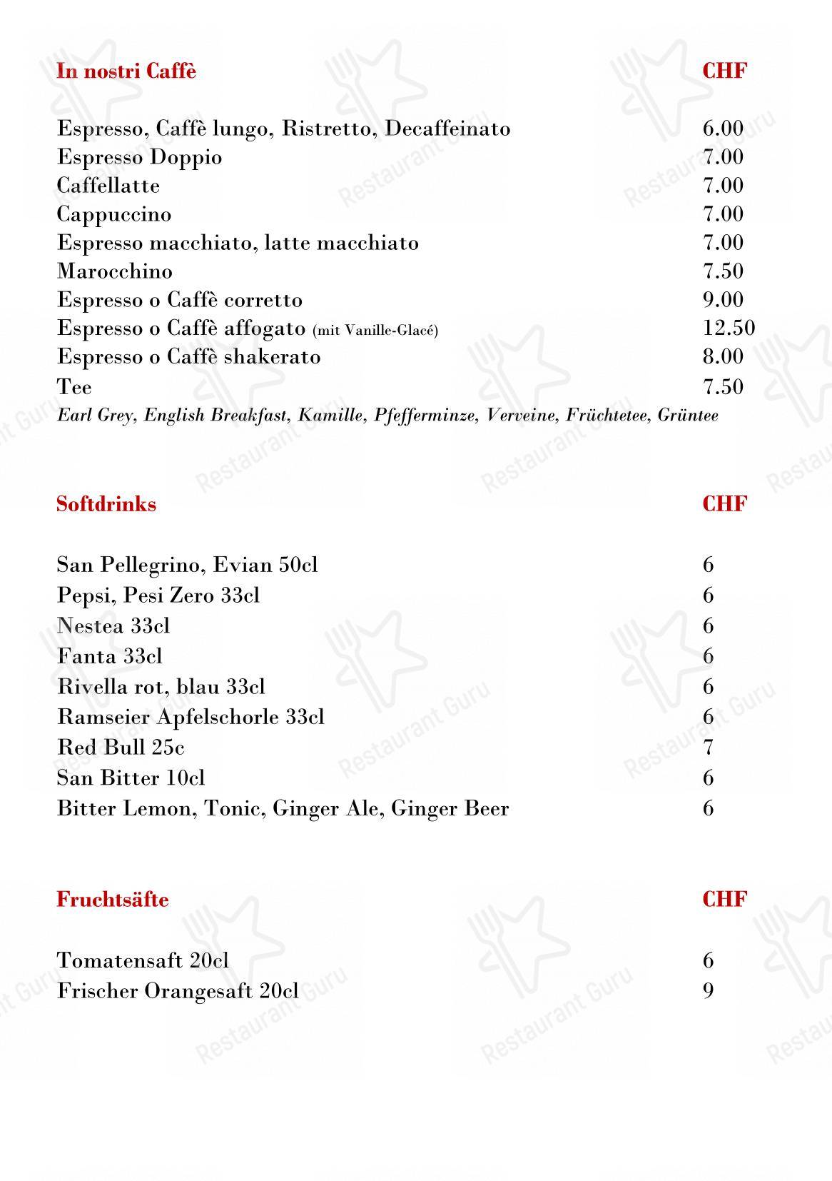 Hummerbar dans Zürich - Menu bar