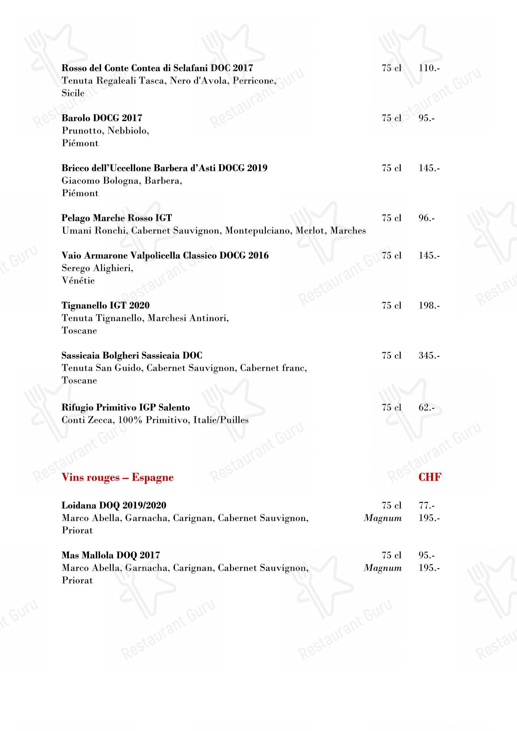 Menu pour Hummerbar - Основное меню