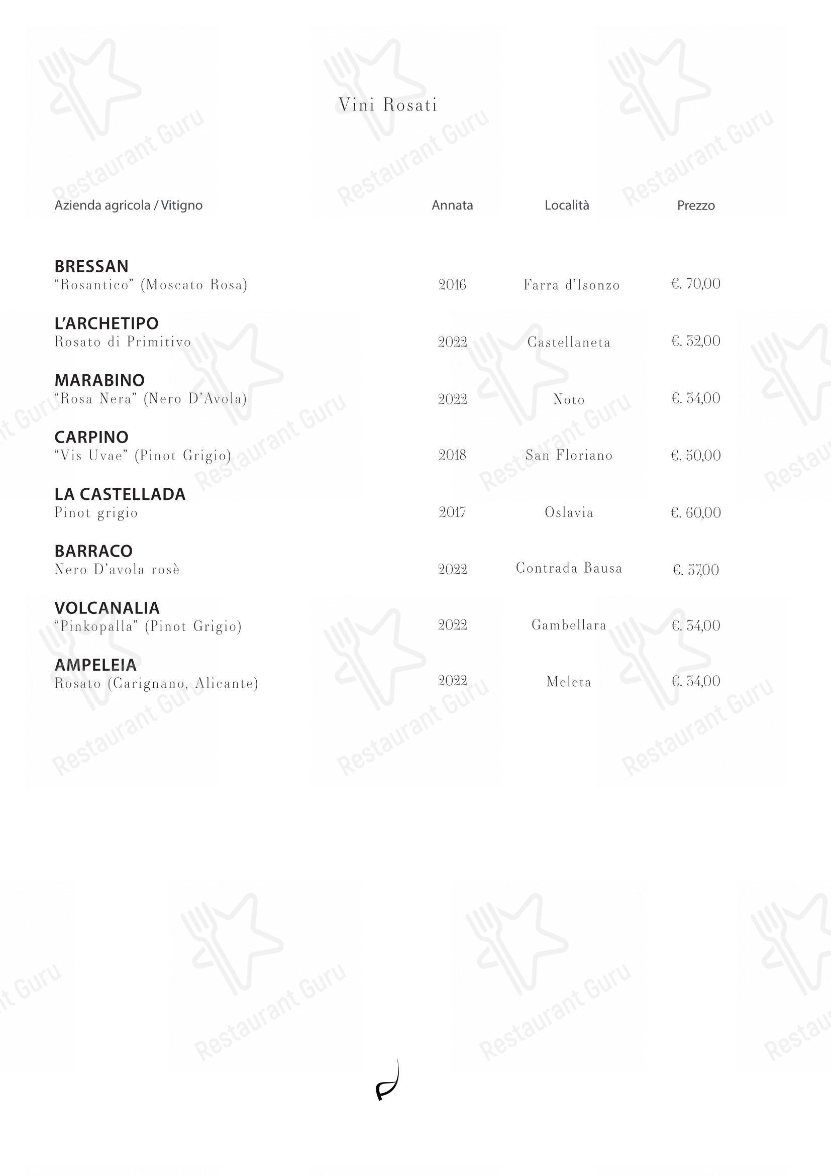 Коктейльная карта per Il Refettorio in Venezia