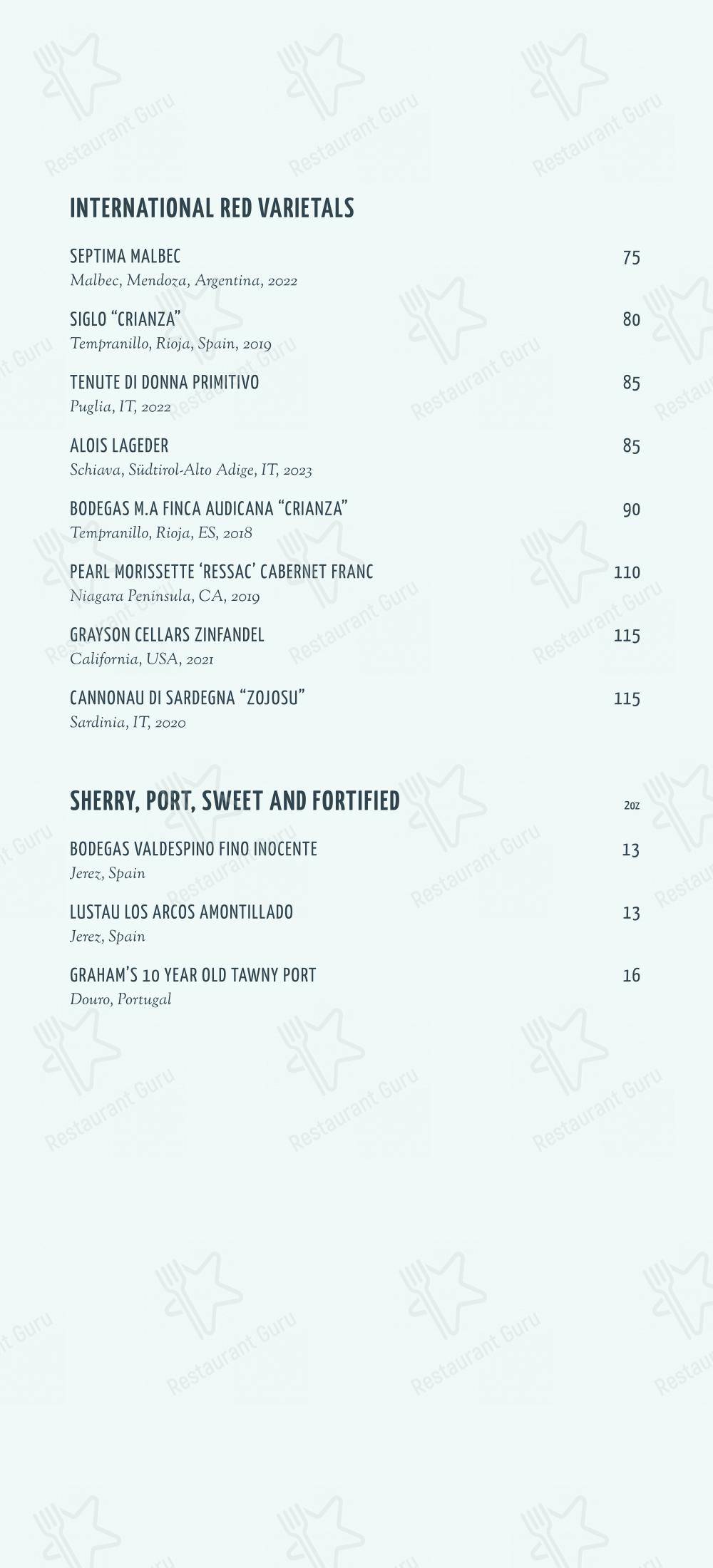 Крафт меню pour KŌST restaurant