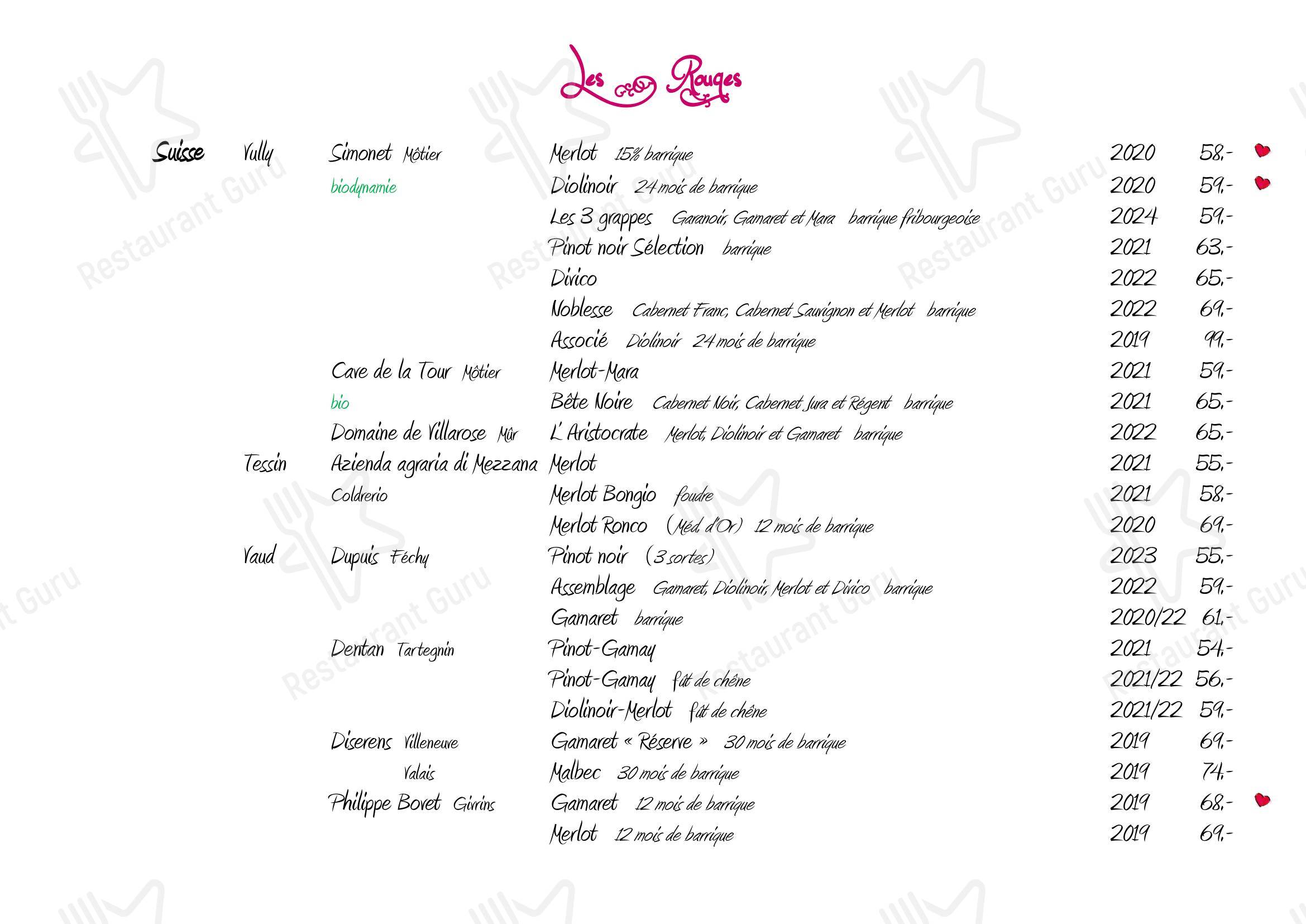 La Clef in Friburgo - Lunch Menu