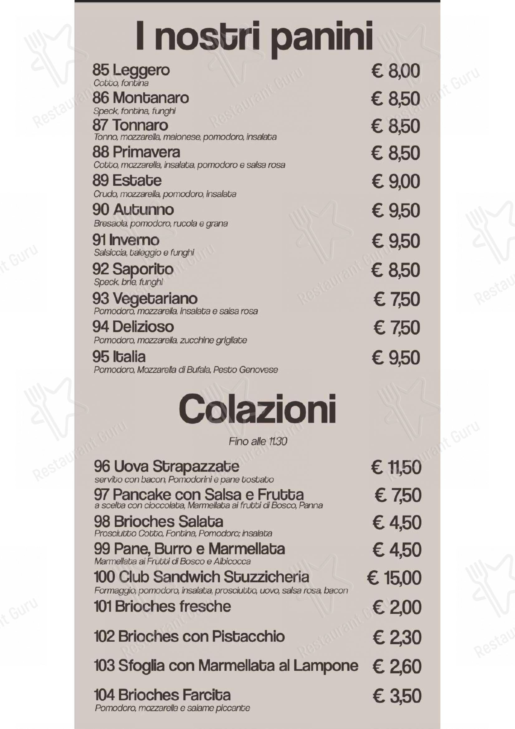 Menu di La Stuzzicheria Piadineria - Menu