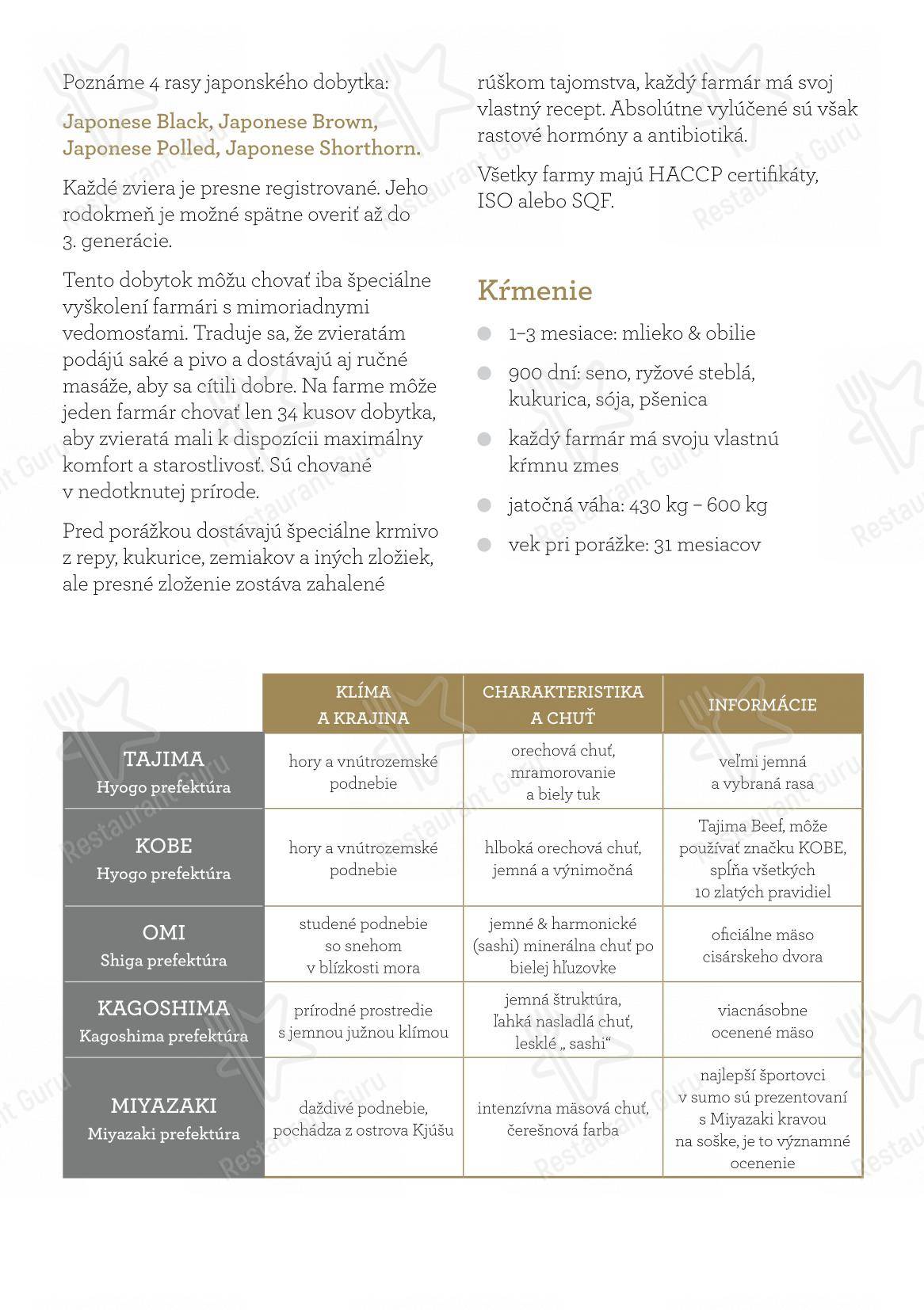 Menu pour Massimo Ristorante restaurant