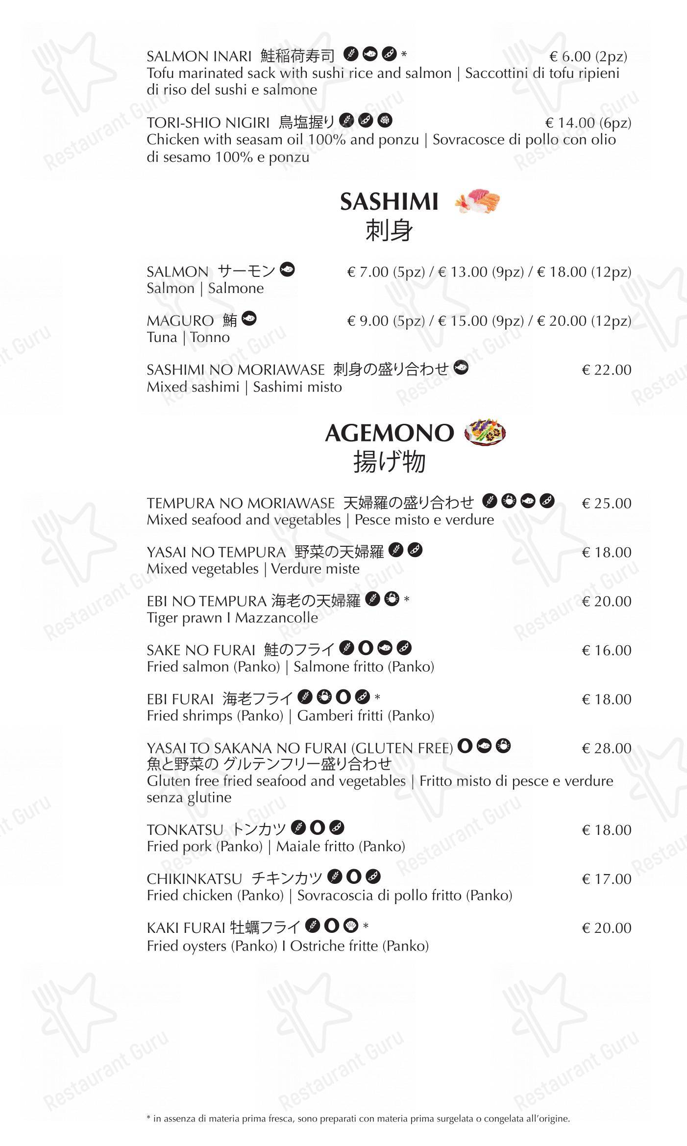 Menu per Nomisan Sushi Ristorante Giapponese ristorante