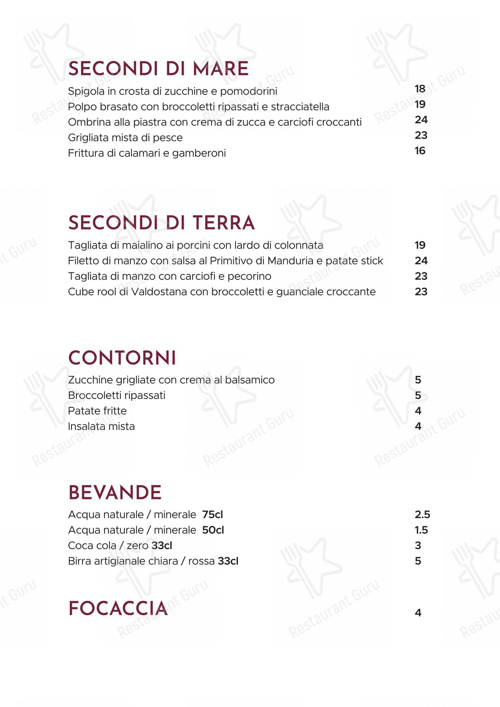 Patty Bistrò in Roma - Menu bar