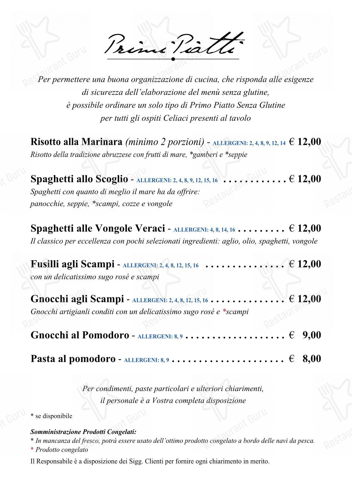 Menu di PiPè - Menu bar