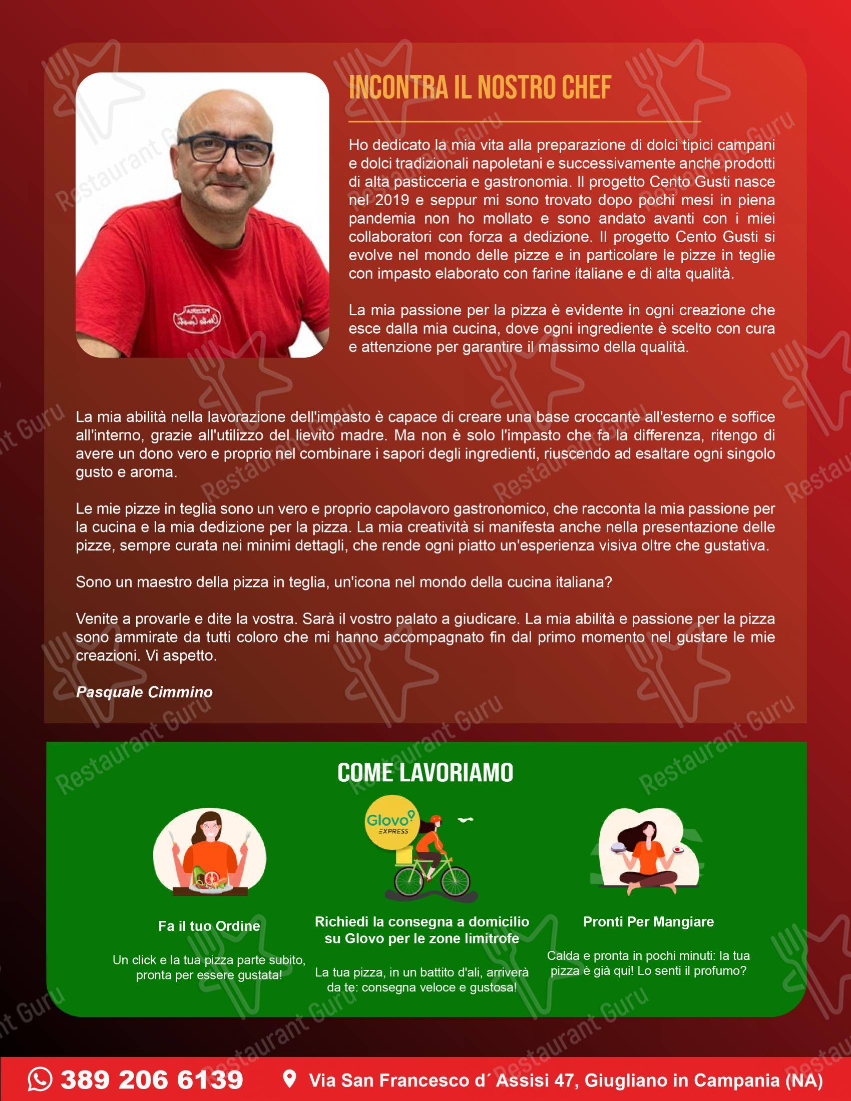 Menu per Pizzeria Cento Gusti ristorante