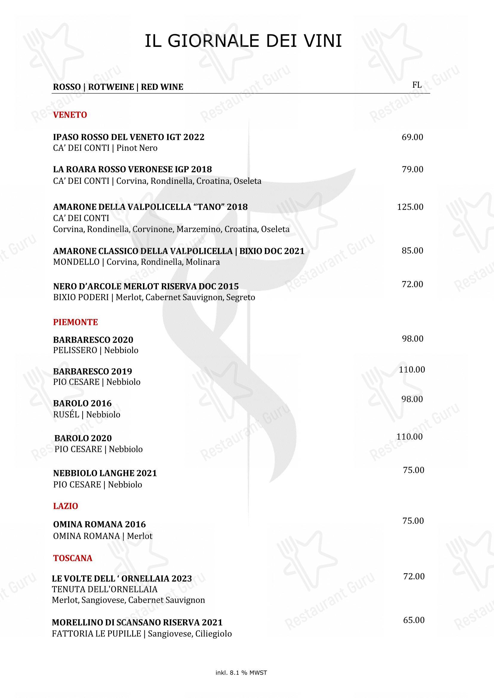 Lunch Menu per Restaurant Fiorentina Basel pizzeria