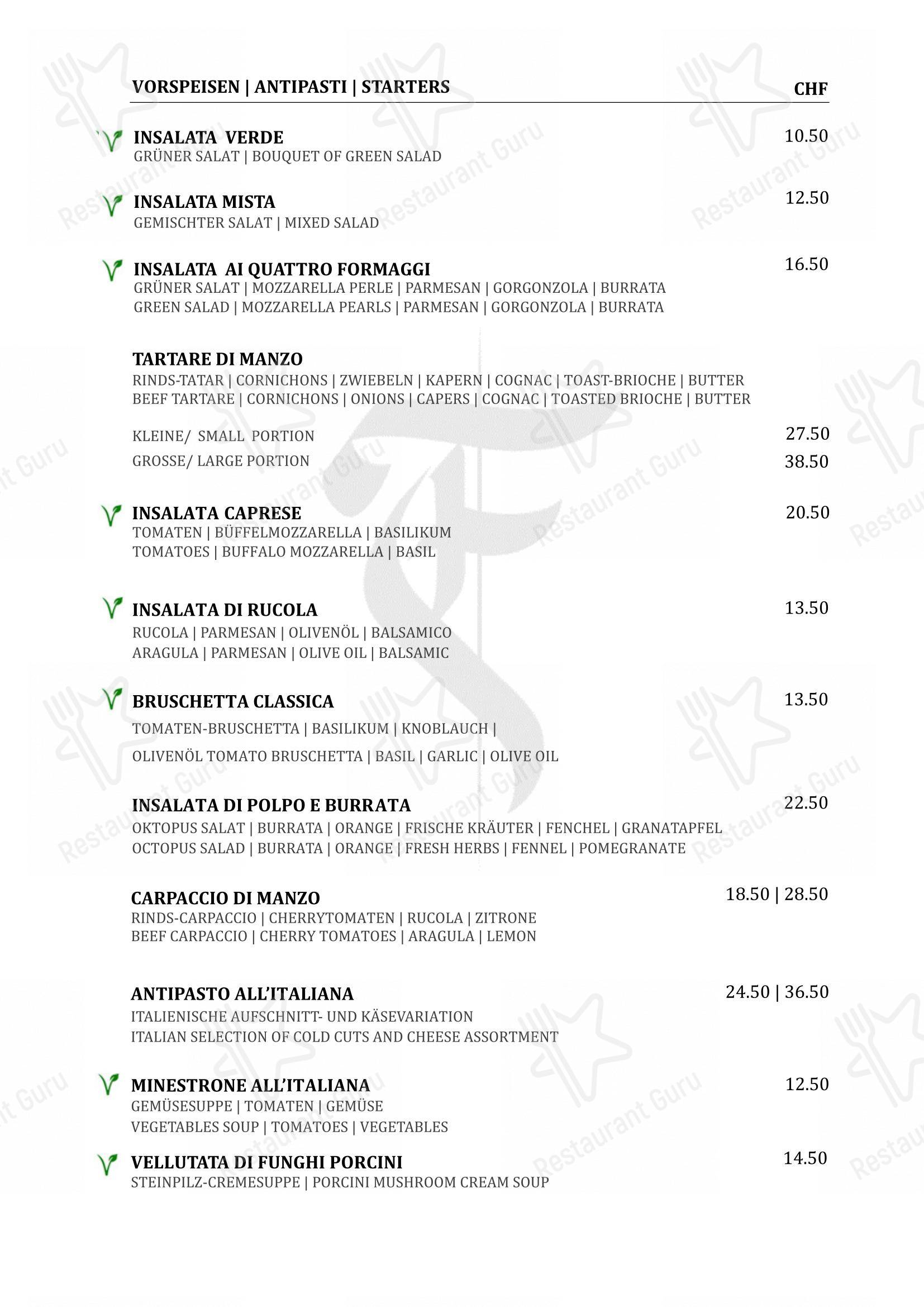 Menu di Restaurant Fiorentina Basel - Детское