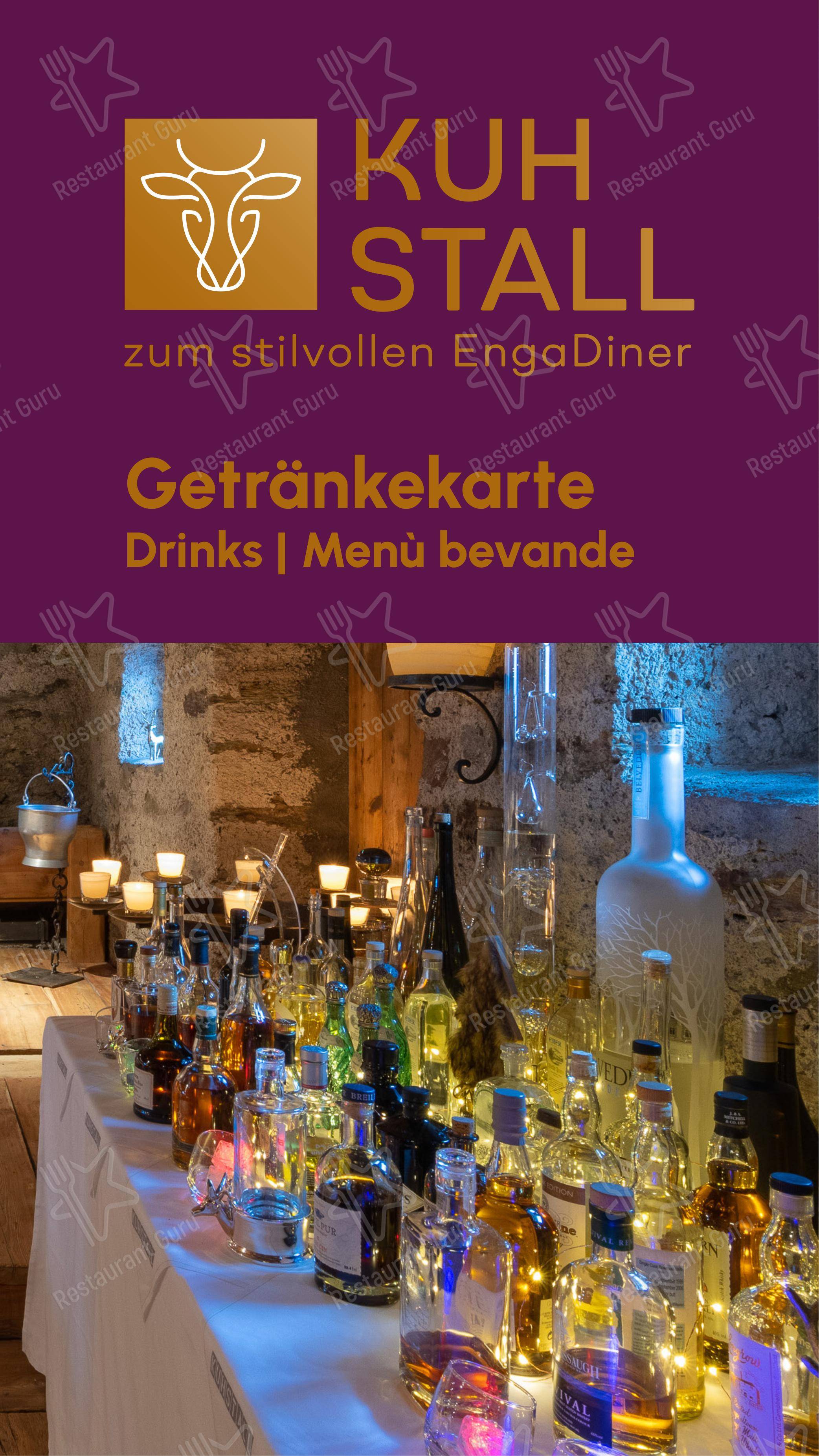 Menu di Restaurant Kuhstall - 菜单