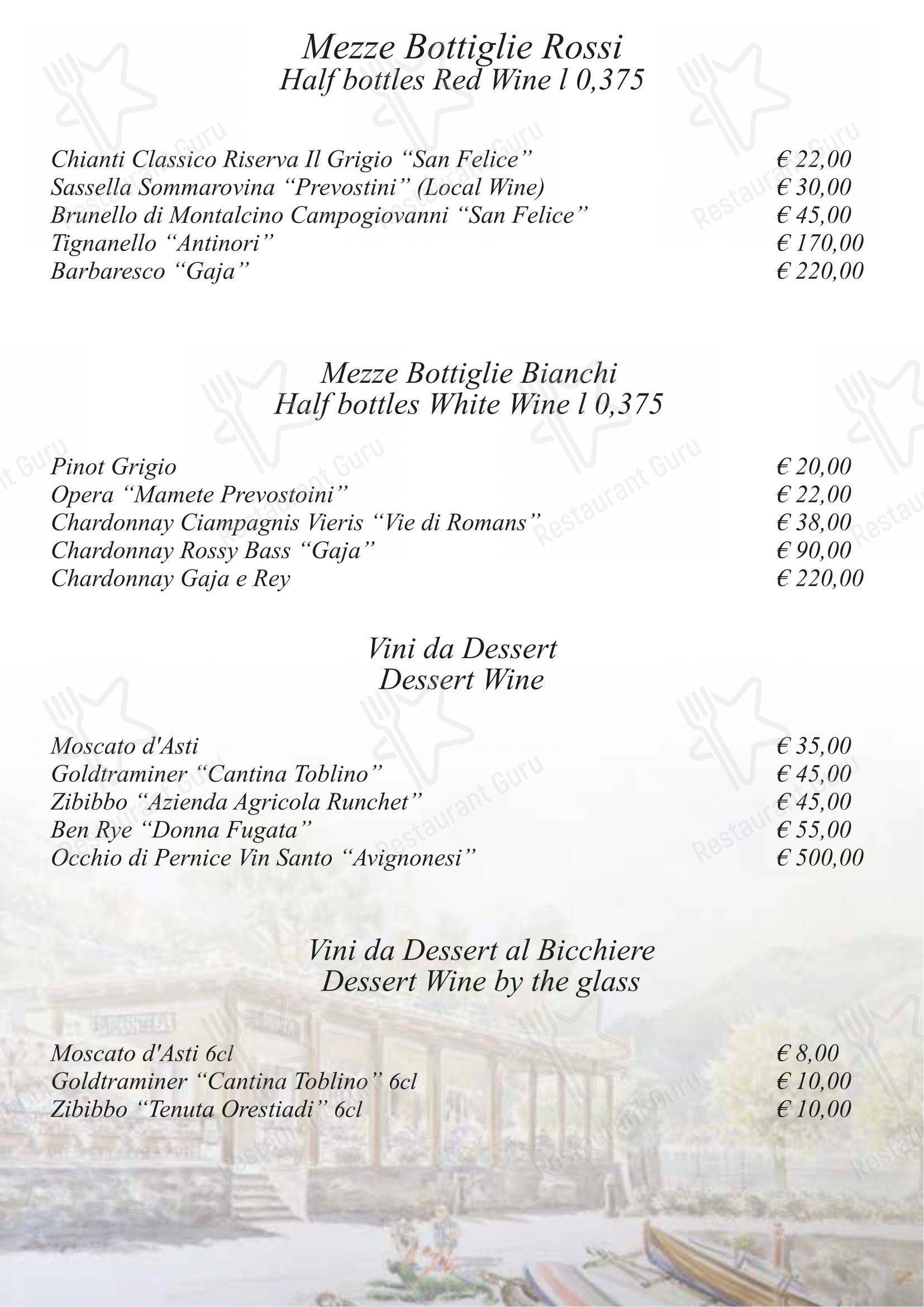 Коктейльная карта per Ristorante La Punta in Bellagio