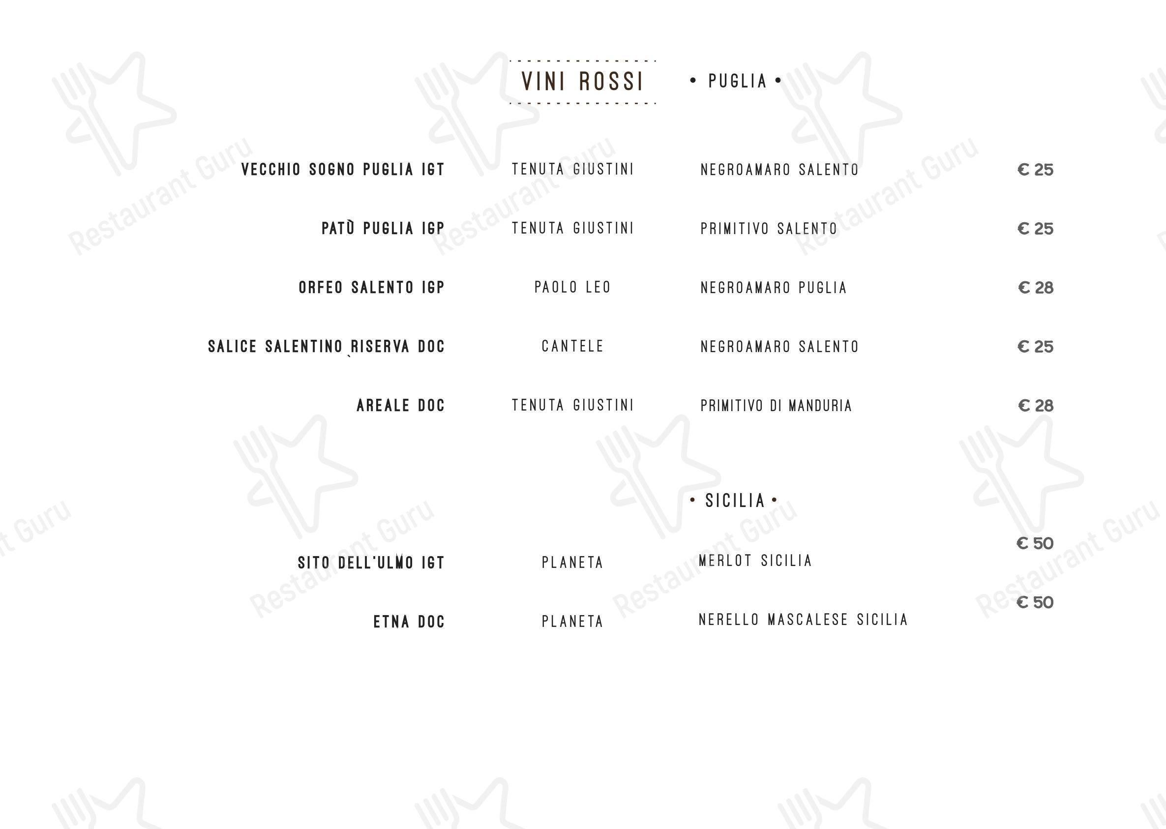 Menu di Ristorante Piazza Palmieri - 菜单