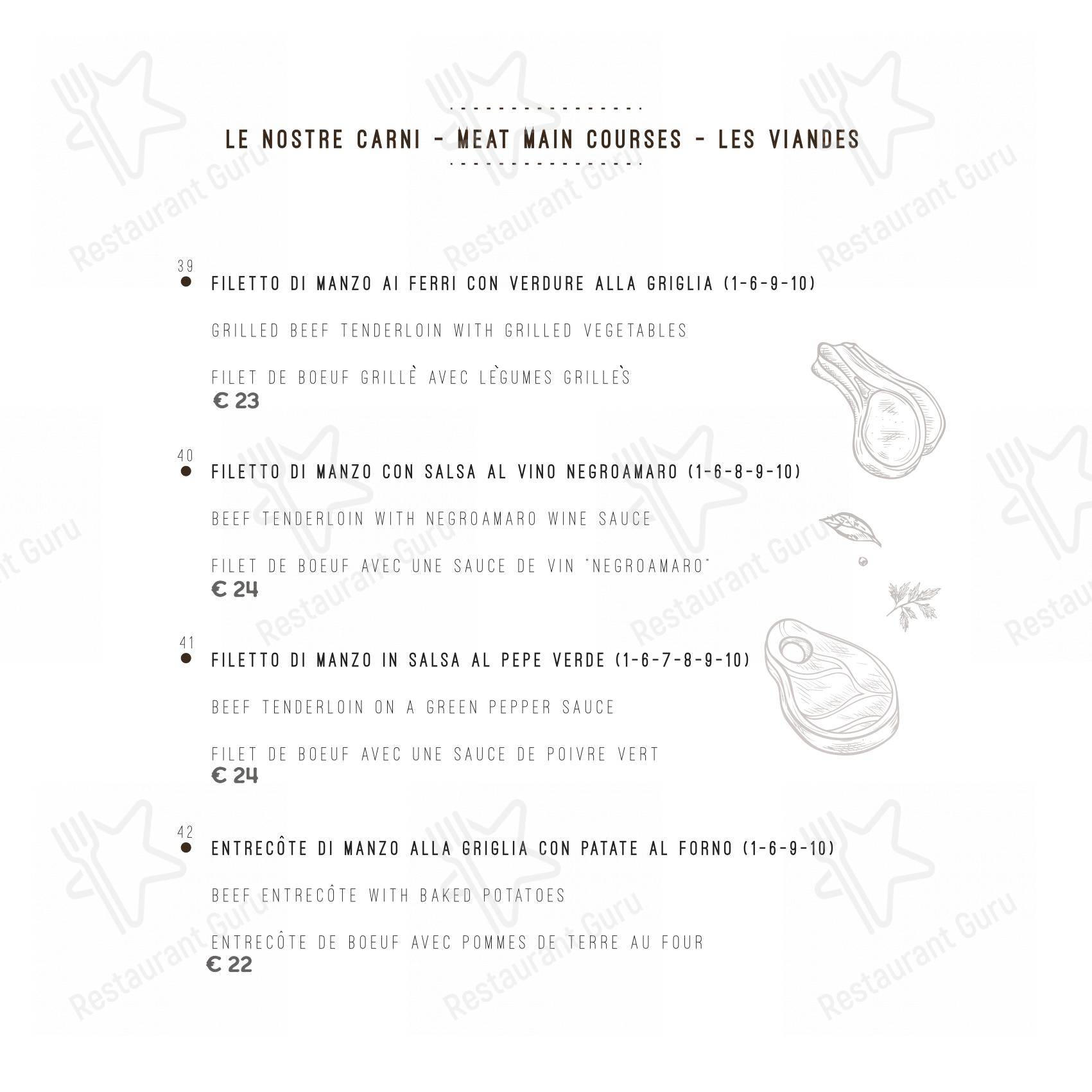 Menu di Ristorante Piazza Palmieri - Menu bar
