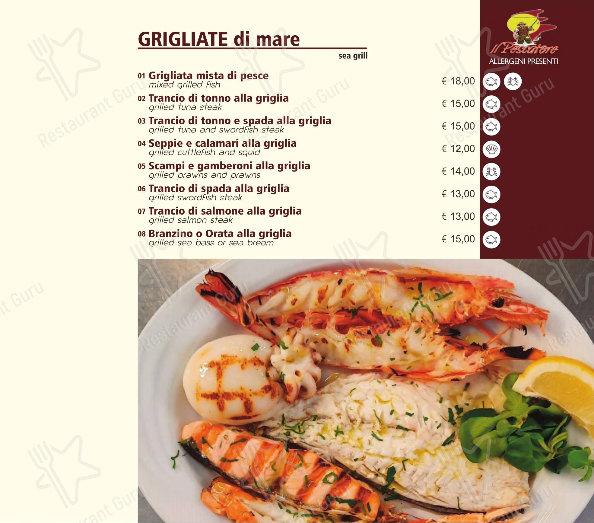 Menu per Ristorante Pizzeria Il Pescatore 4 in Casale Monferrato
