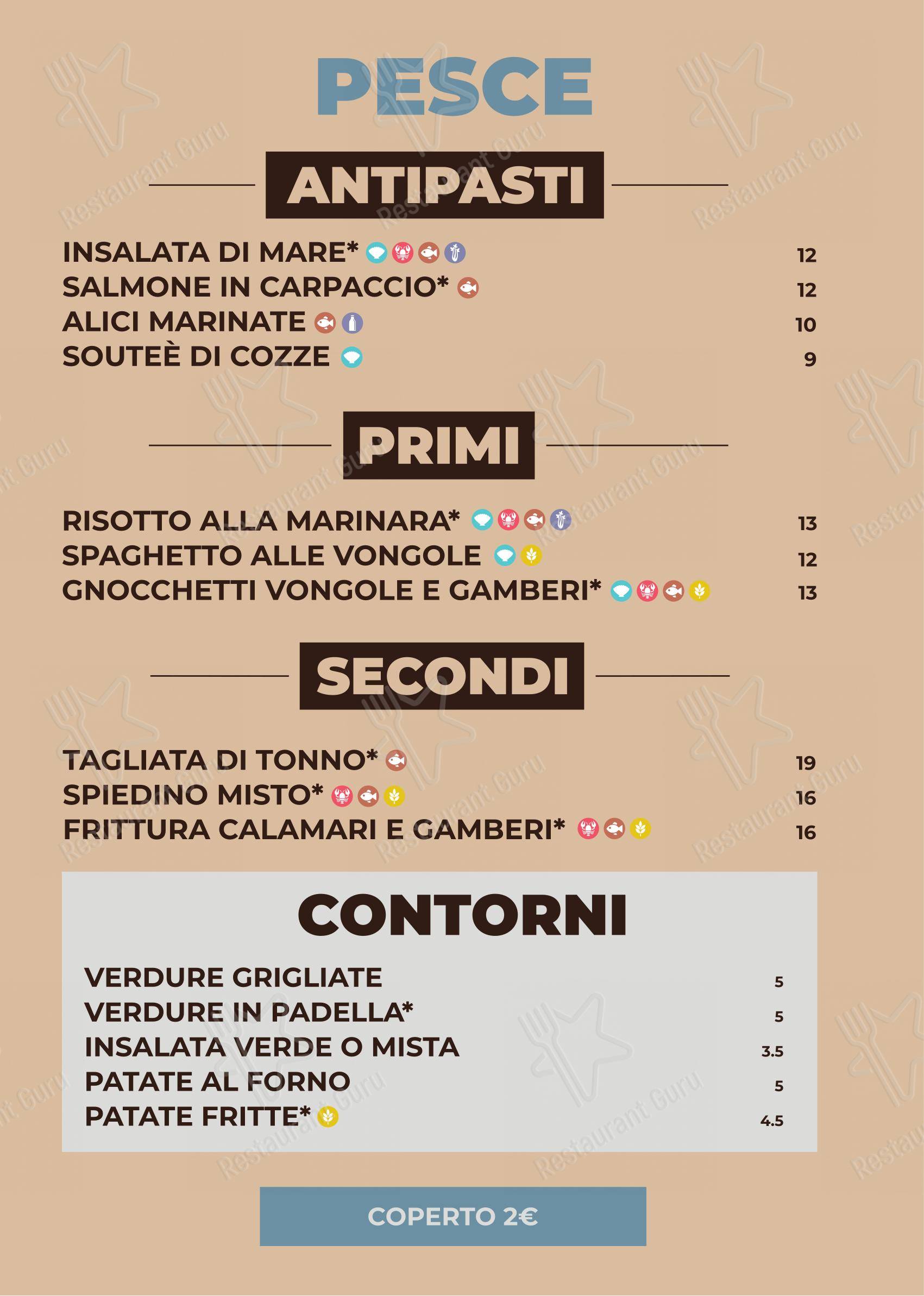 Menu per Ristorante Pizzeria Tortuga Martinsicuro pizzeria