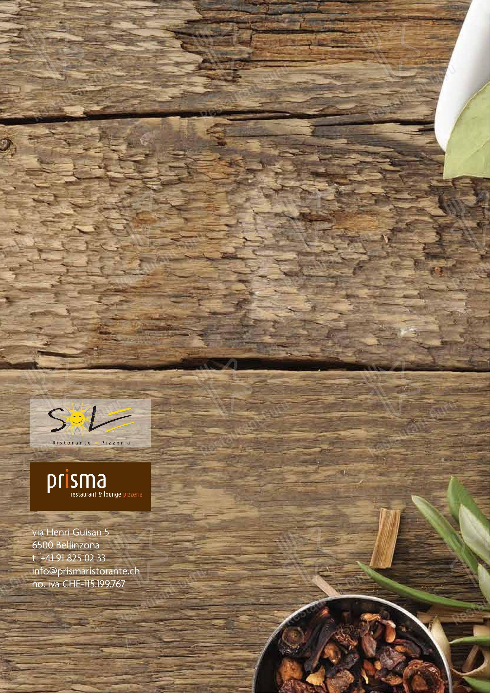 Menu di Prisma - Menu
