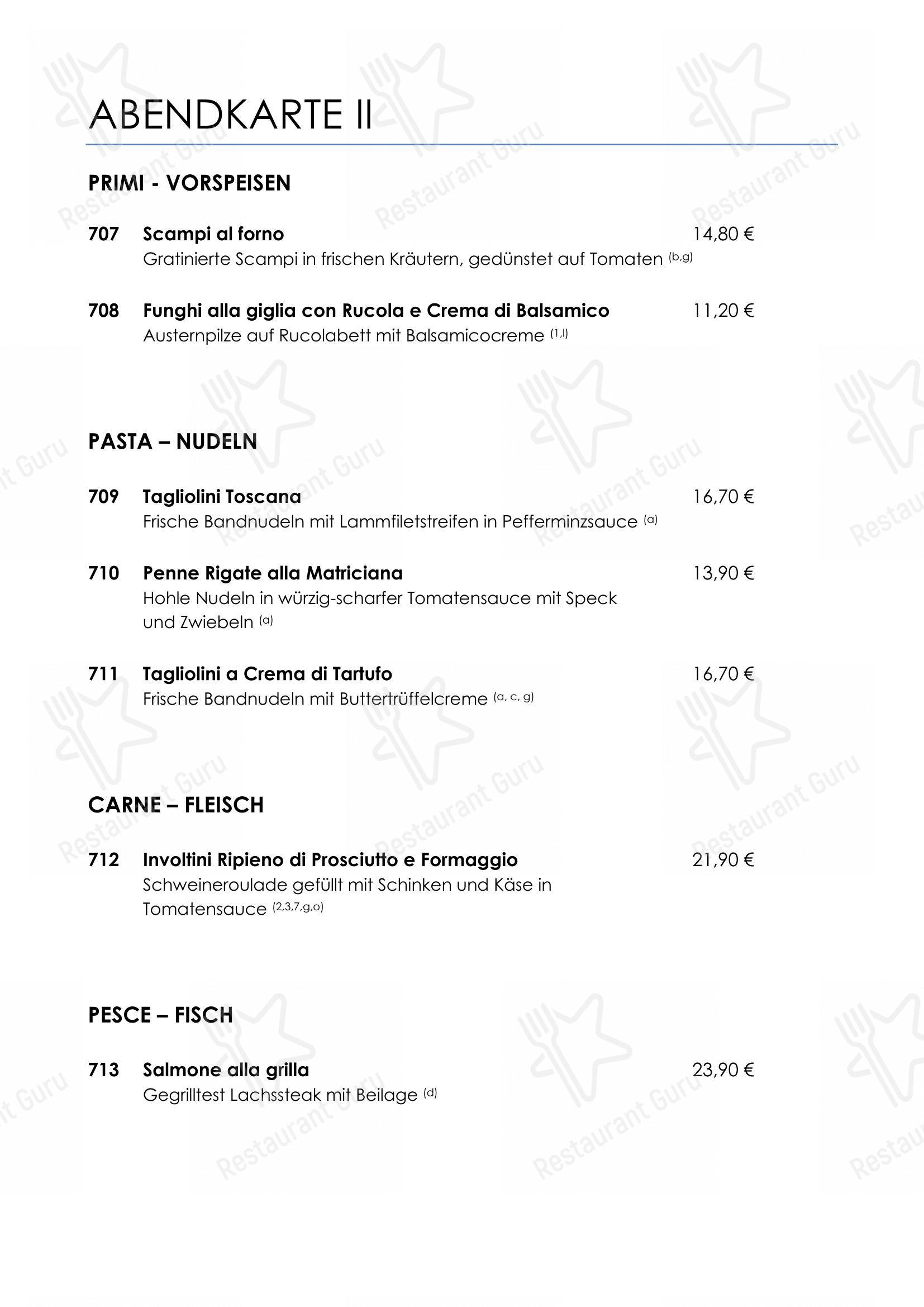 Ristorante Toscanini dans Hanovre - Menu