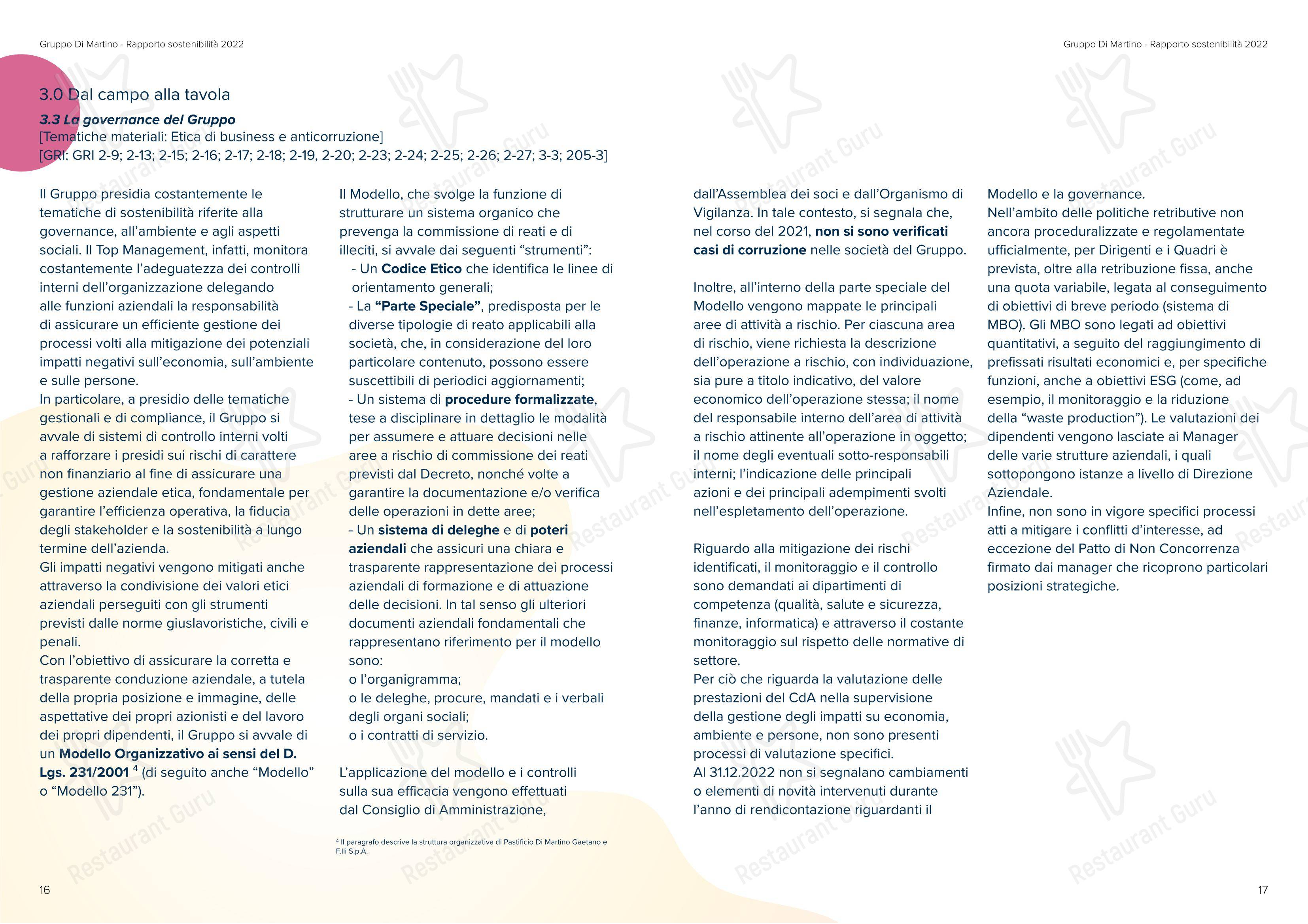 Sea Front Di Martino Pasta Bar in Napoli - Menu