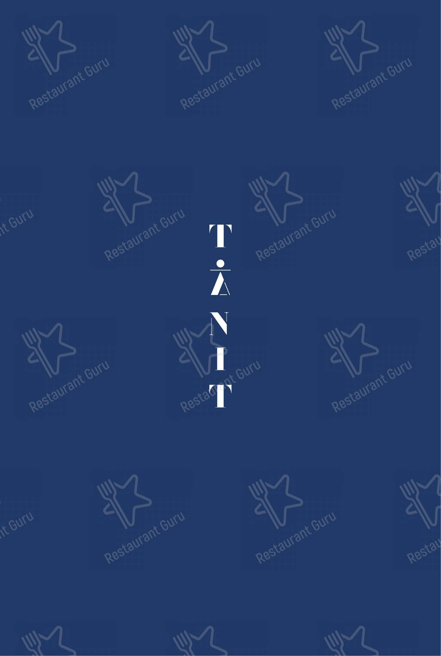 Menu para Tanit Culinária Espanhola restaurante