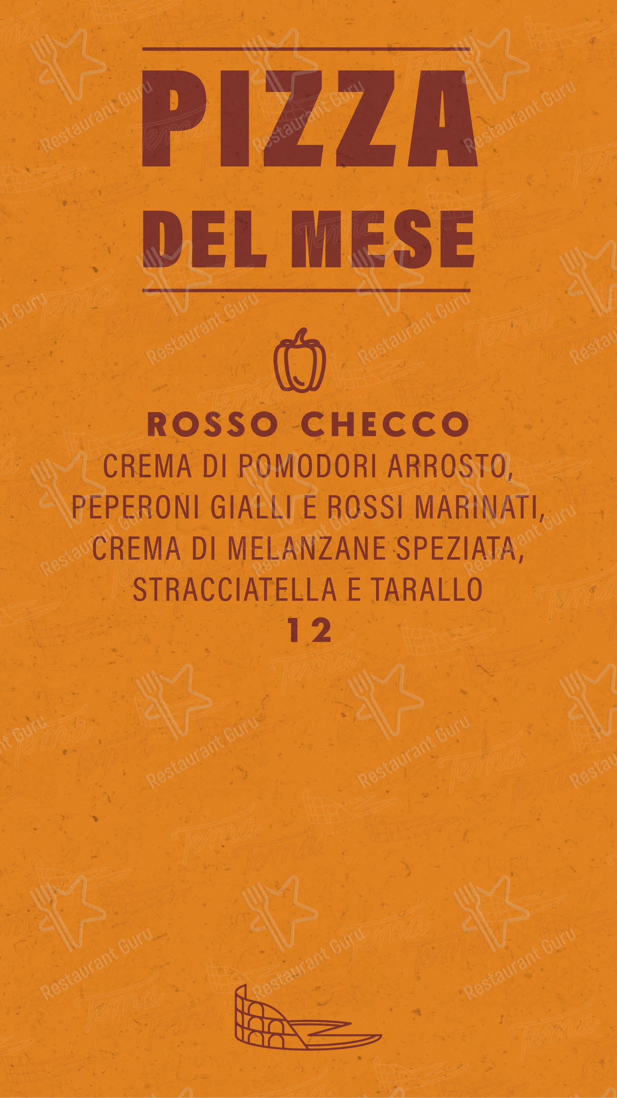 Menu per Tema - Roma in una pizza in Aprilia