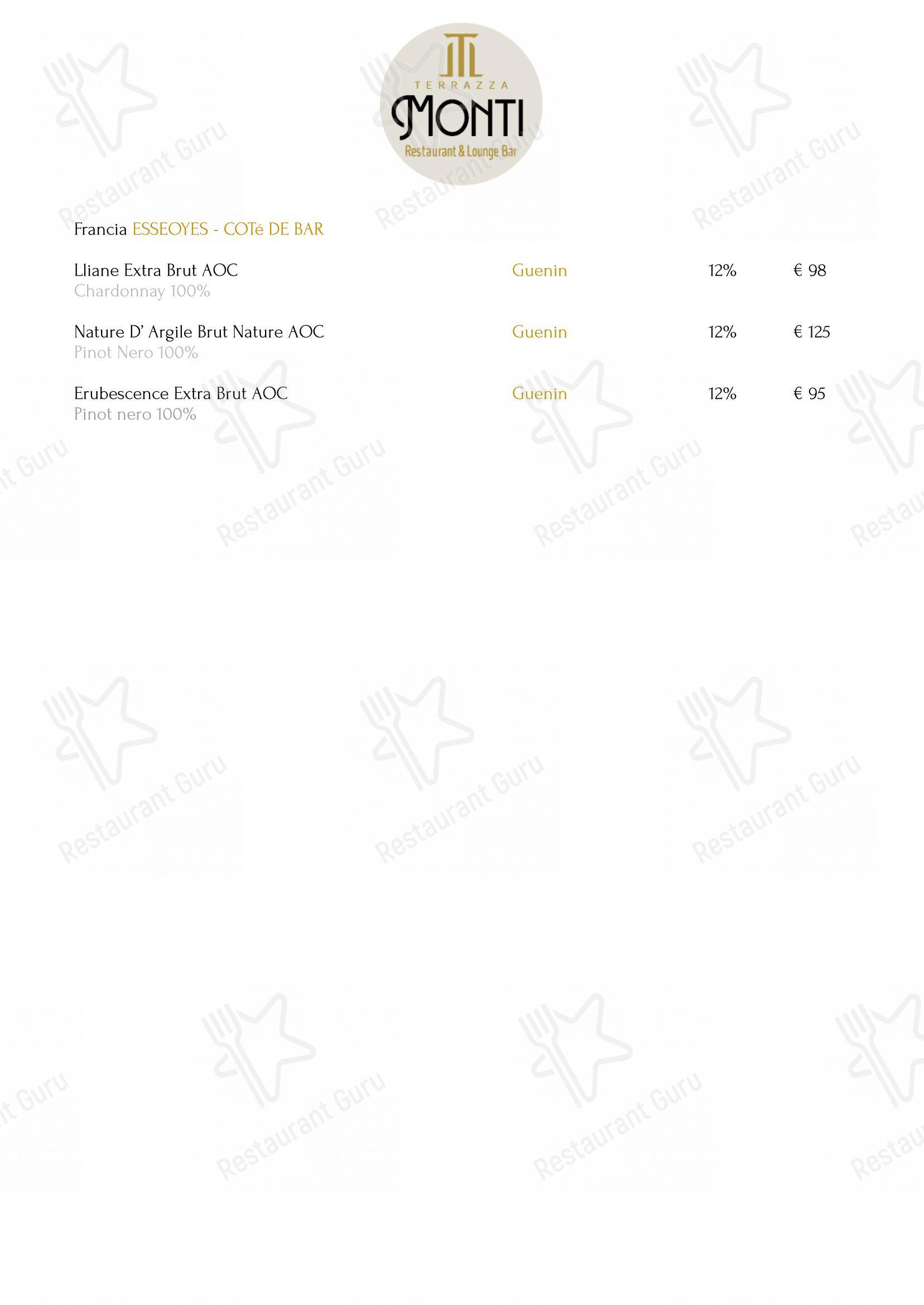 Terrazza Monti - Restaurant & Lounge Bar in Roma - Lunch Menu