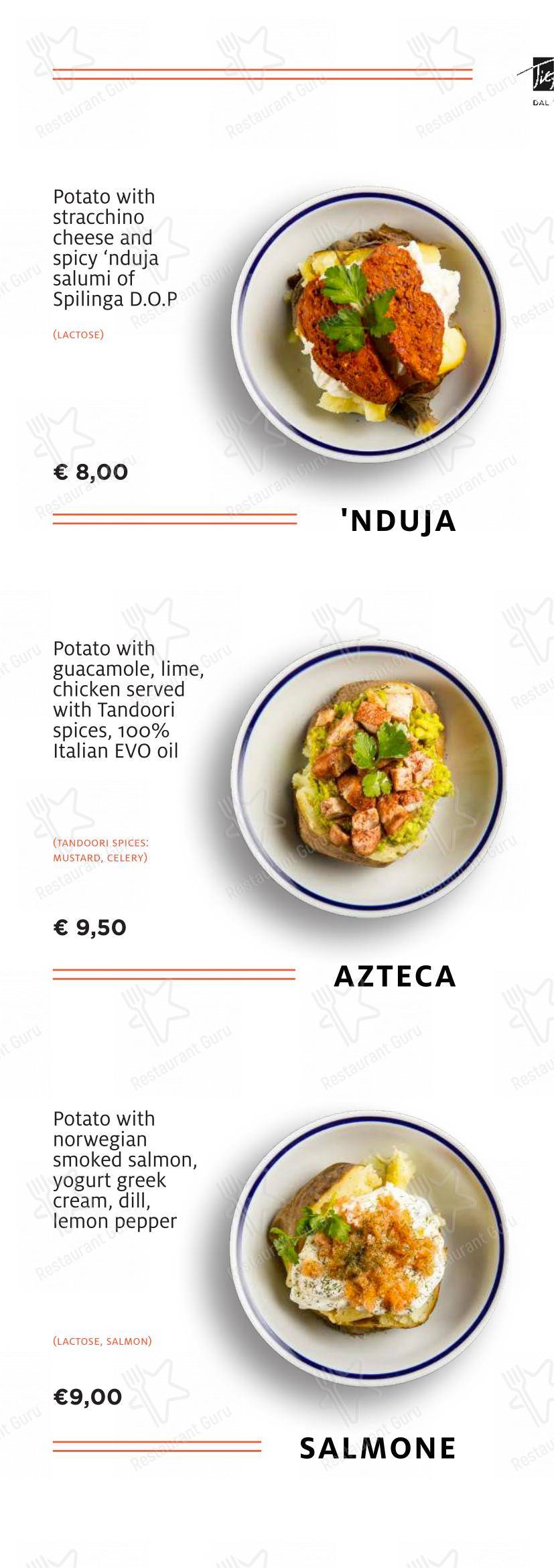 Menu di Tiepolo - Bistrot Bottiglieria (Via G Battista Tiepolo) - Основное меню