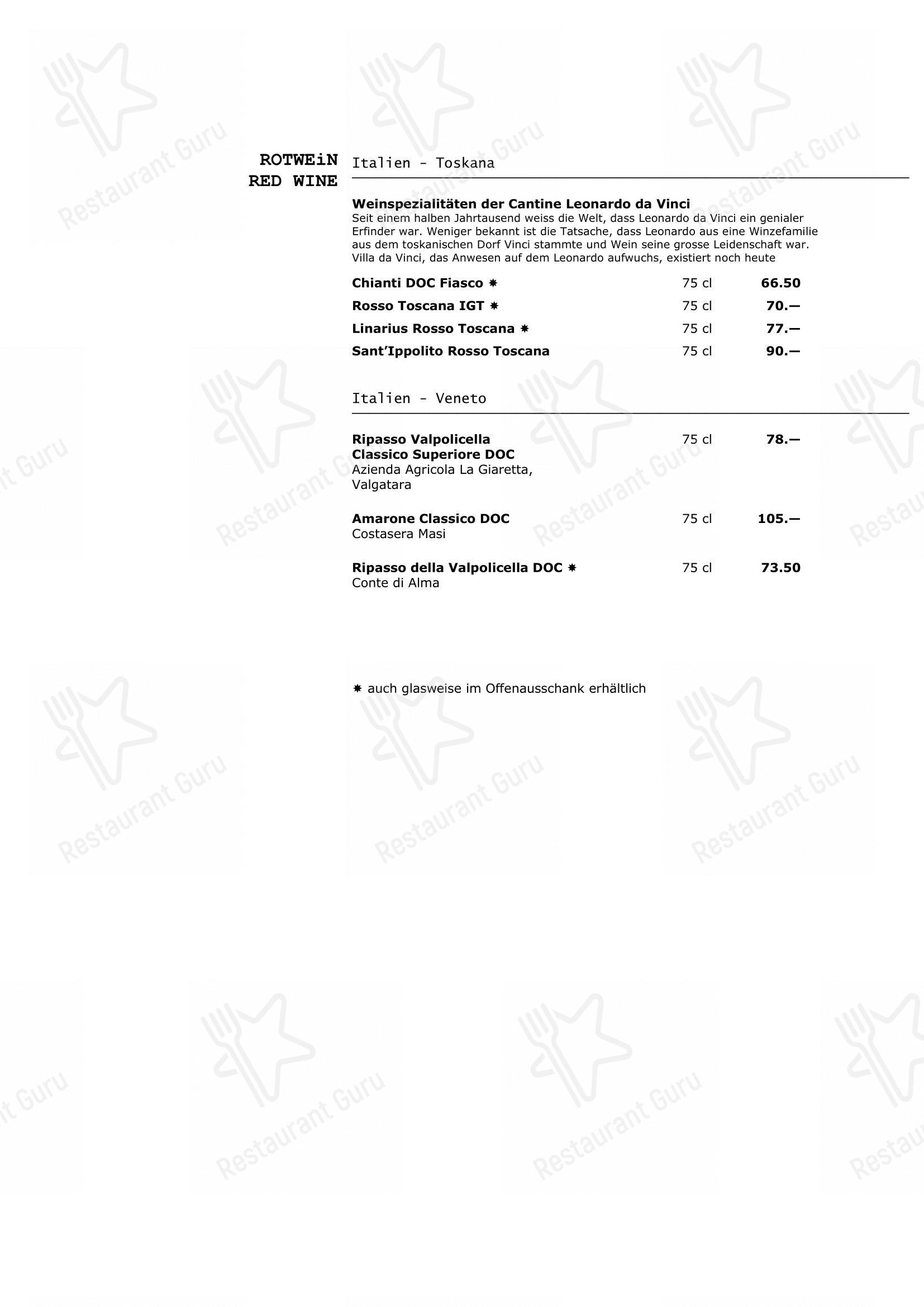 Menu di Walliser Kanne - Menu