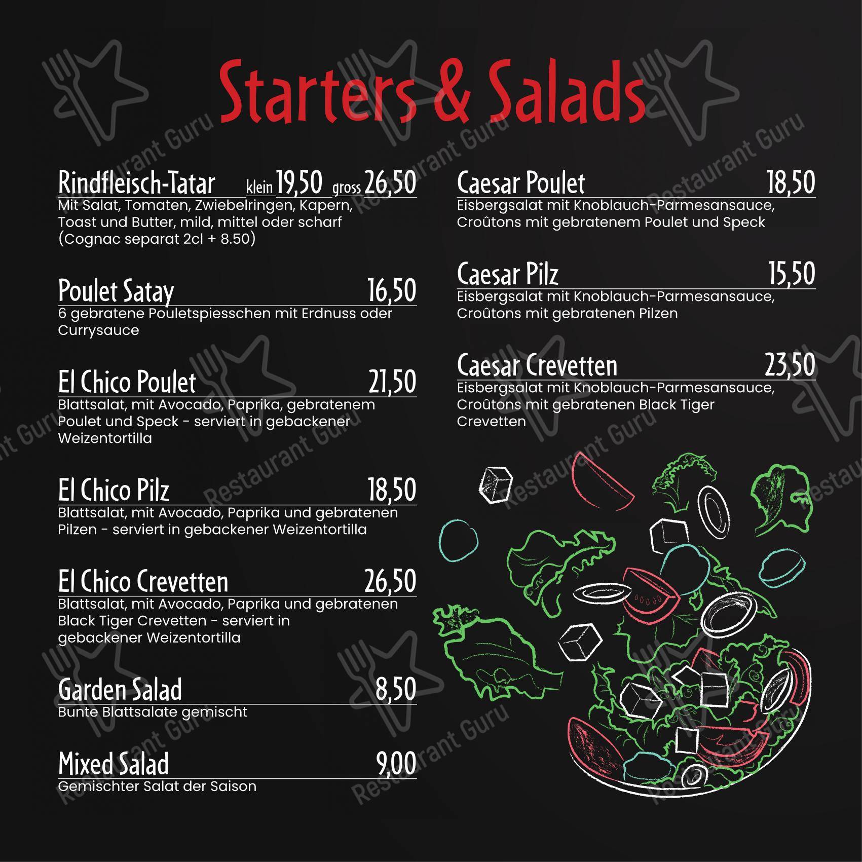 Menu per Zofinger Stadtkeller in Zofingen